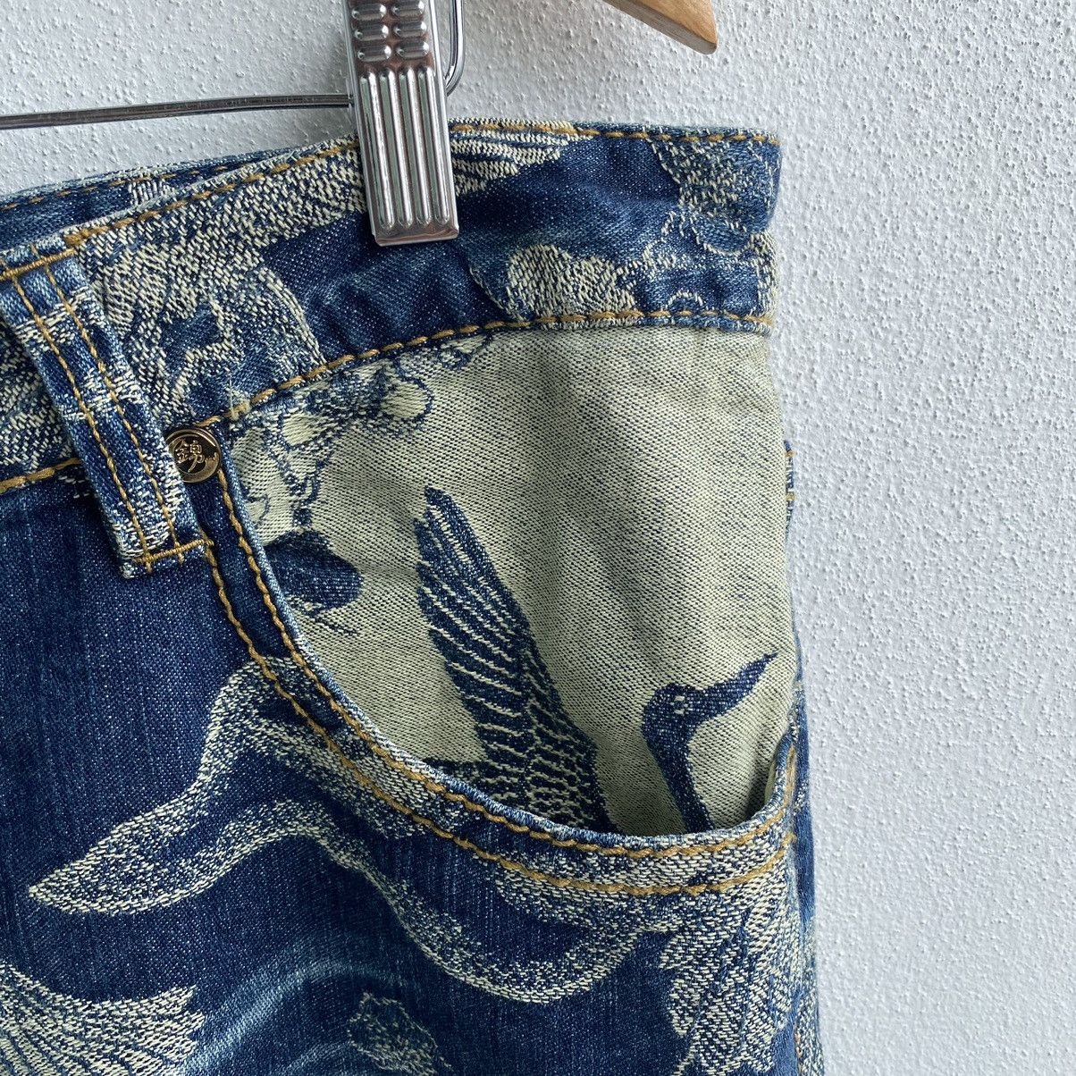 Japanese Brand × Vintage Oriental Brand Nishiki Japanese Brand Sukajan Design Jeans Size US 38 / EU 54 - 6 Thumbnail