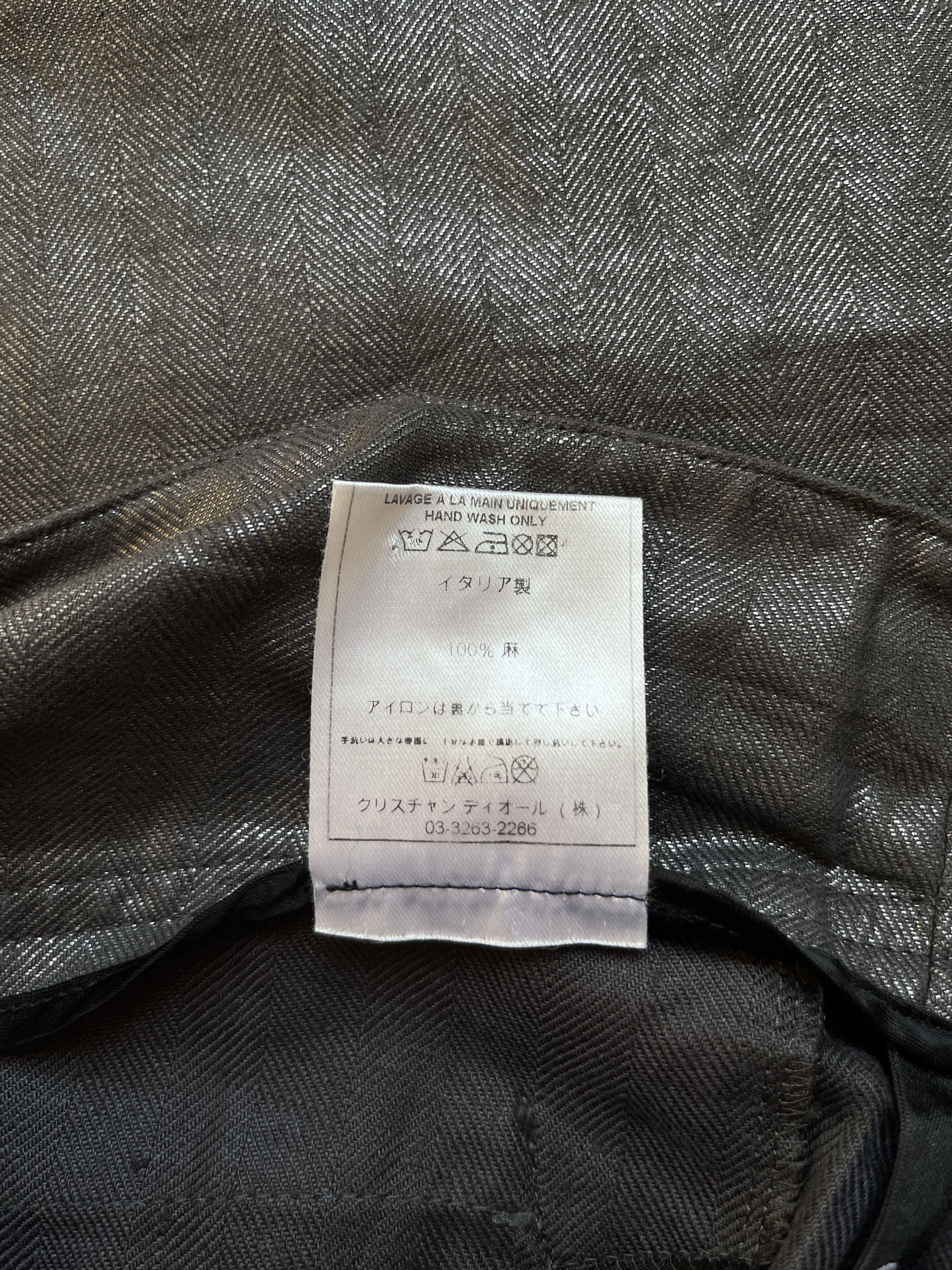 Dior ⚡️QUICK SALE⚡️2007 Dior Galliano Grey Waxed Linen Pants Size 28" / US 6 / IT 42 - 5 Thumbnail