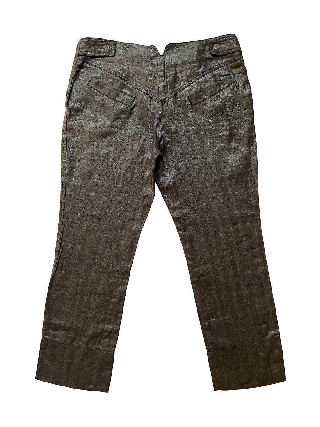 Dior ⚡️QUICK SALE⚡️2007 Dior Galliano Grey Waxed Linen Pants Size 28" / US 6 / IT 42 - 2 Thumbnail
