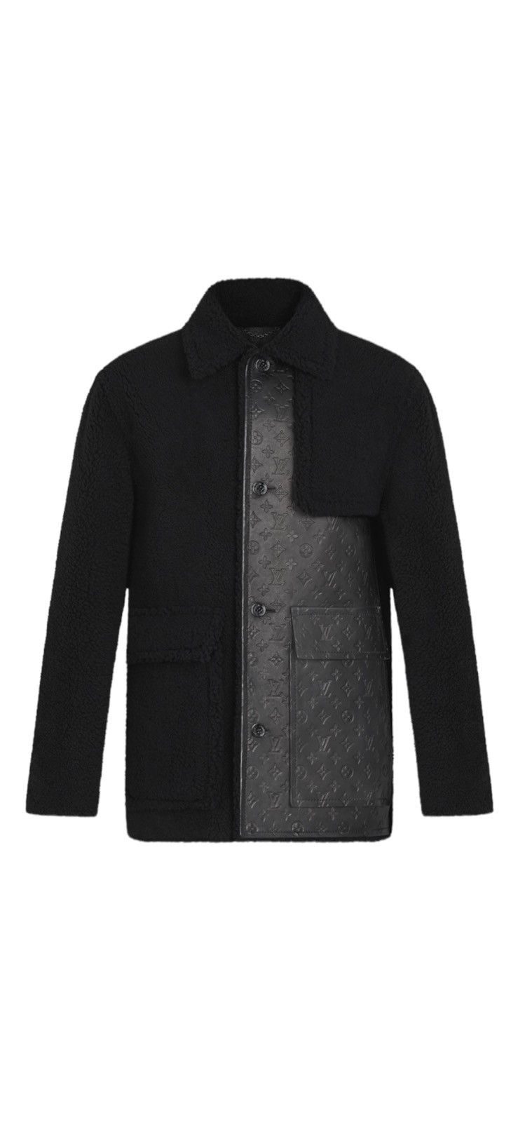 Louis Vuitton 2019 Contrast Monogram Shearling Overcoat - Grey Outerwear,  Clothing - LOU729991