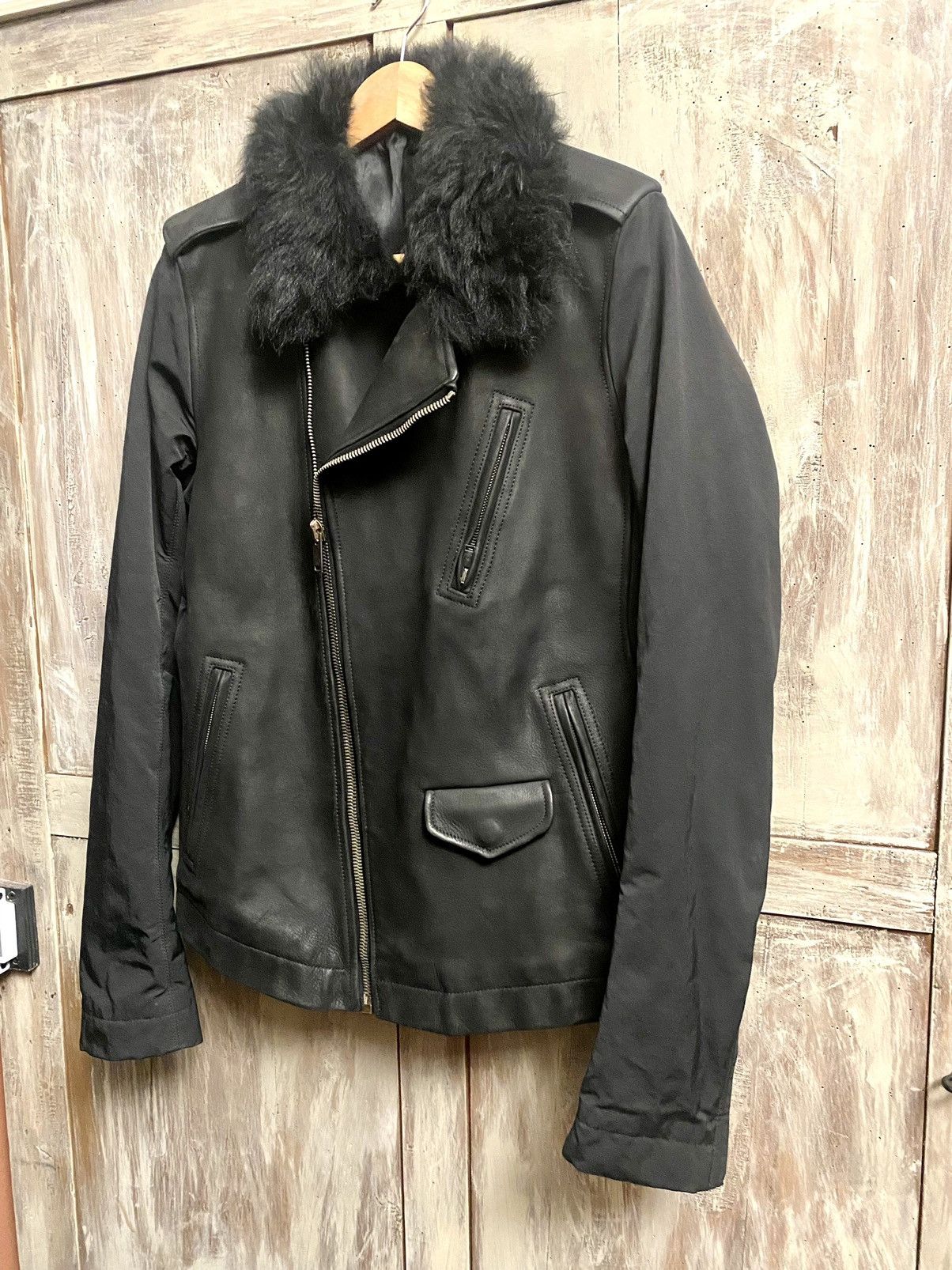 Rick Owens Rick Owens stooges fur leather jacket 50 it fitted Size US M / EU 48-50 / 2 - 10 Thumbnail