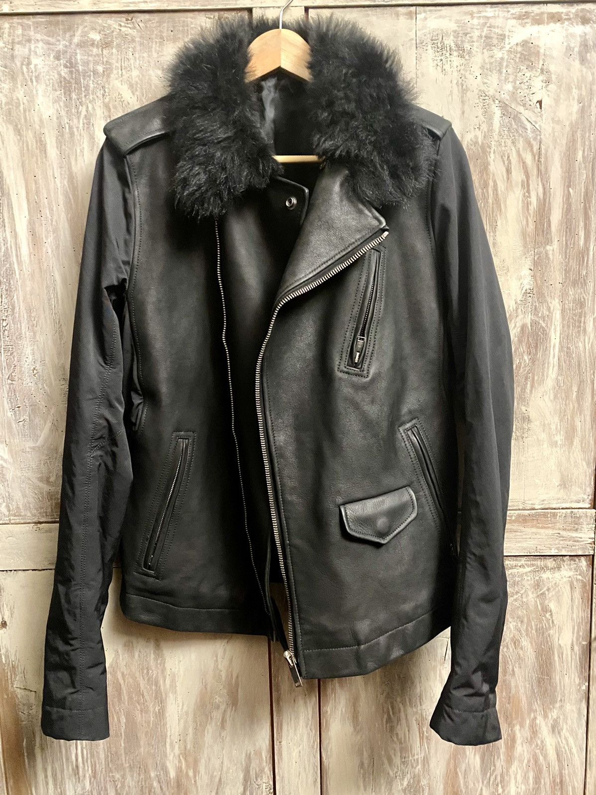 Rick Owens Rick Owens stooges fur leather jacket 50 it fitted Size US M / EU 48-50 / 2 - 8 Thumbnail