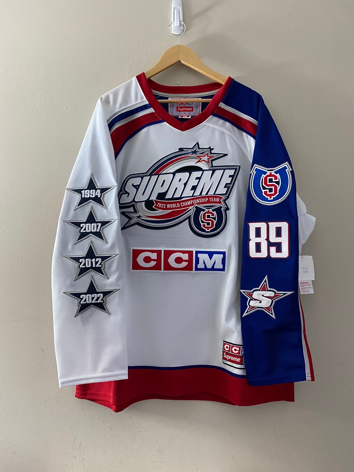 Supreme CCM All Stars Hockey Jersey FW 22 - Small - White
