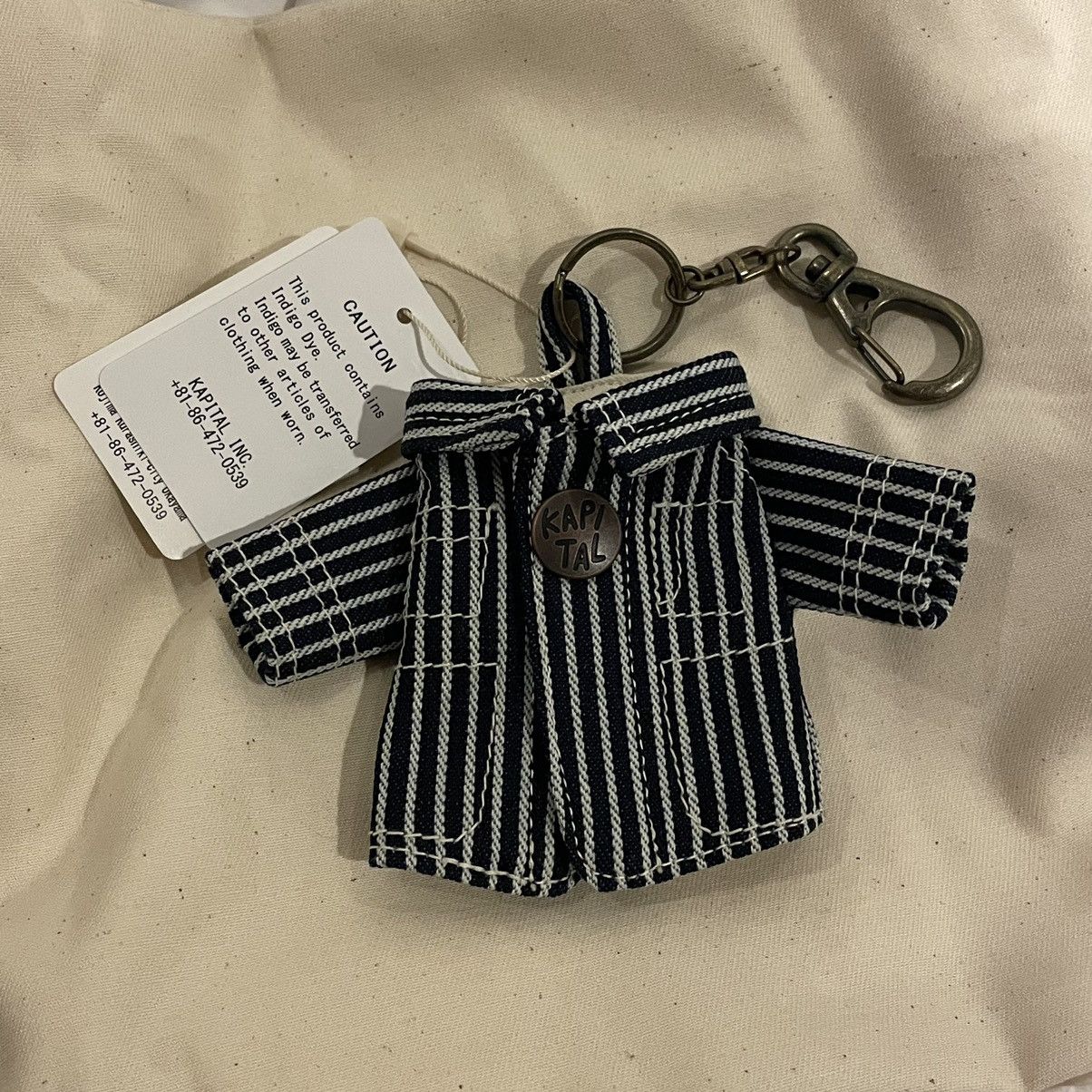 Kapital Kapital Striped Dark Denim Key Holder Keychain | Grailed