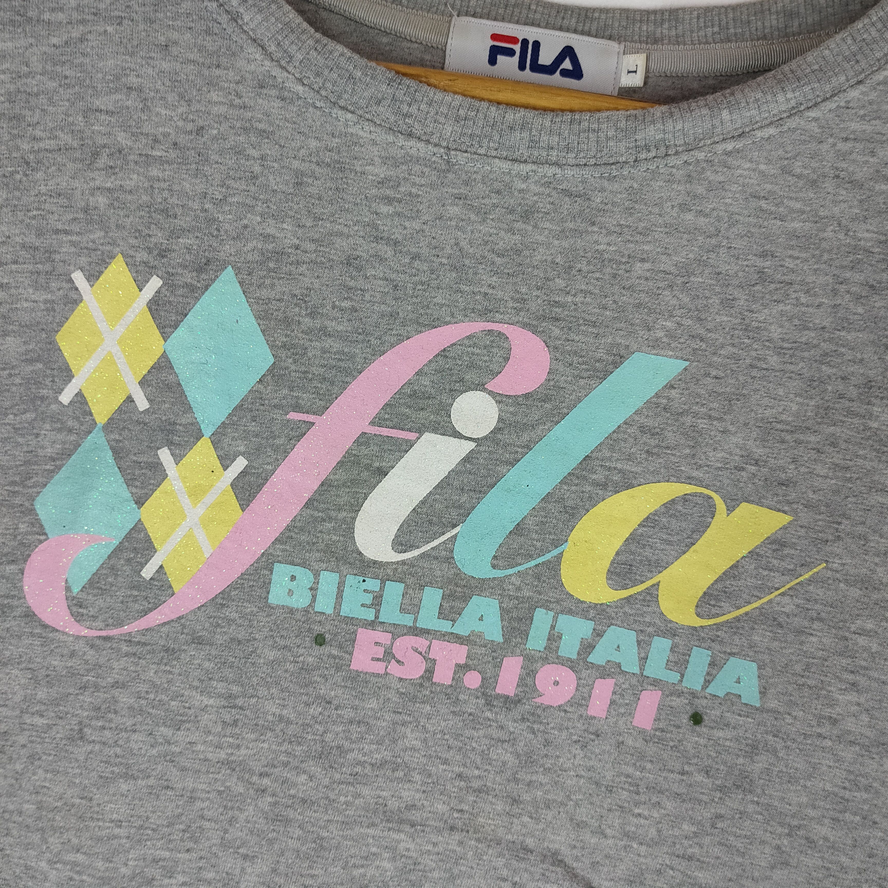 Fila FILA BIELLA ITALIA Blink Spellout Baggy Fit M Sweatshirt Size US M / EU 48-50 / 2 - 2 Thumbnail