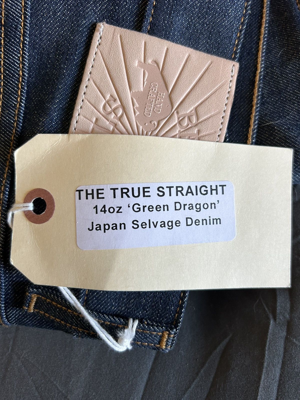 Bravestar shops The Slim Straight 14oz 'Green Dragon' Japan Selvage Denim