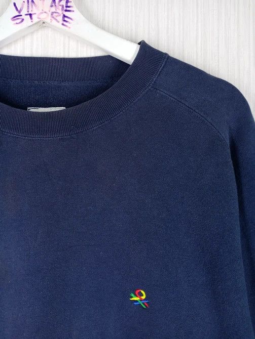 Rare Vintage 90s Benetton Small Logo Crewneck Sweatshirt
