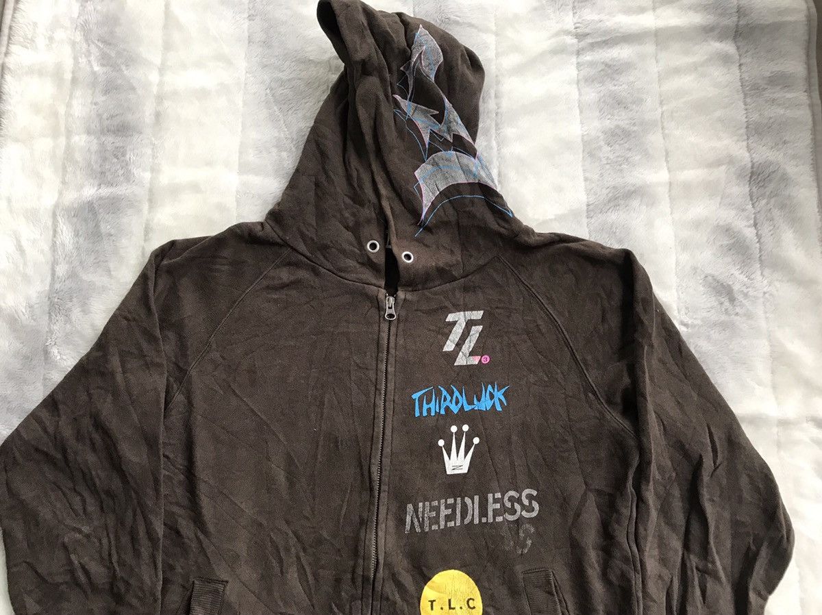 Vintage 💥90s Thirdluck Needless Japan Hoodie Streetwear Size US M / EU 48-50 / 2 - 4 Thumbnail