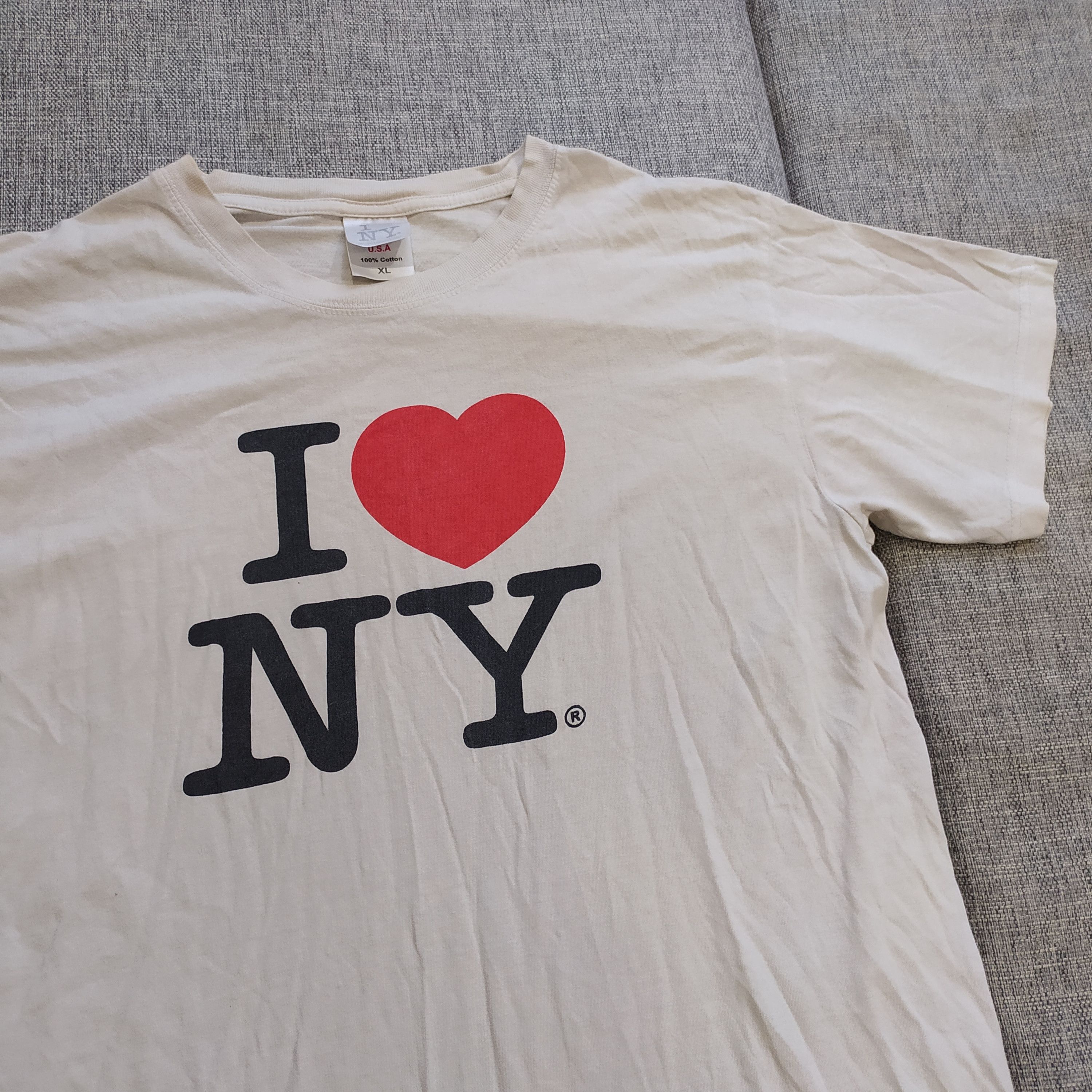 I Love NY × Vintage Vintage 90s I Love New York NY Made in USA Tee Size US XL / EU 56 / 4 - 3 Thumbnail
