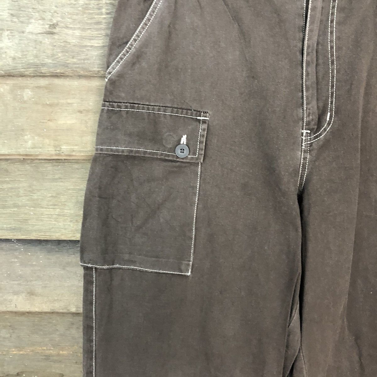 Japanese Brand × Vintage Japanese Brand utility streetwear Brown Pants #3406 Size US 26 / EU 42 - 6 Thumbnail