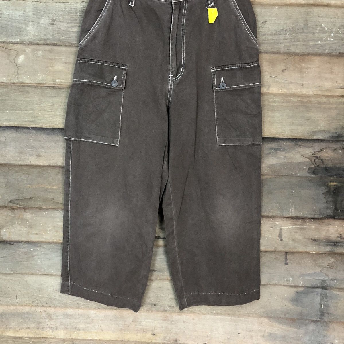 Japanese Brand × Vintage Japanese Brand utility streetwear Brown Pants #3406 Size US 26 / EU 42 - 3 Thumbnail