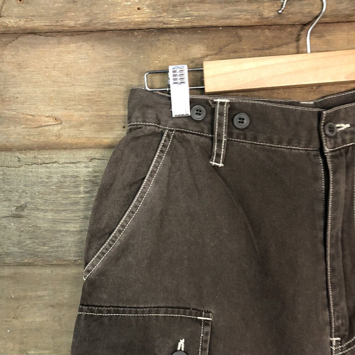Japanese Brand × Vintage Japanese Brand utility streetwear Brown Pants #3406 Size US 26 / EU 42 - 4 Thumbnail