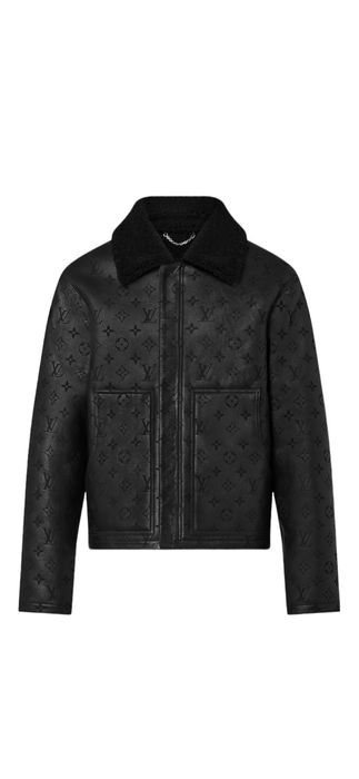 Louis Vuitton Embossed Monogram Shearling Jacket