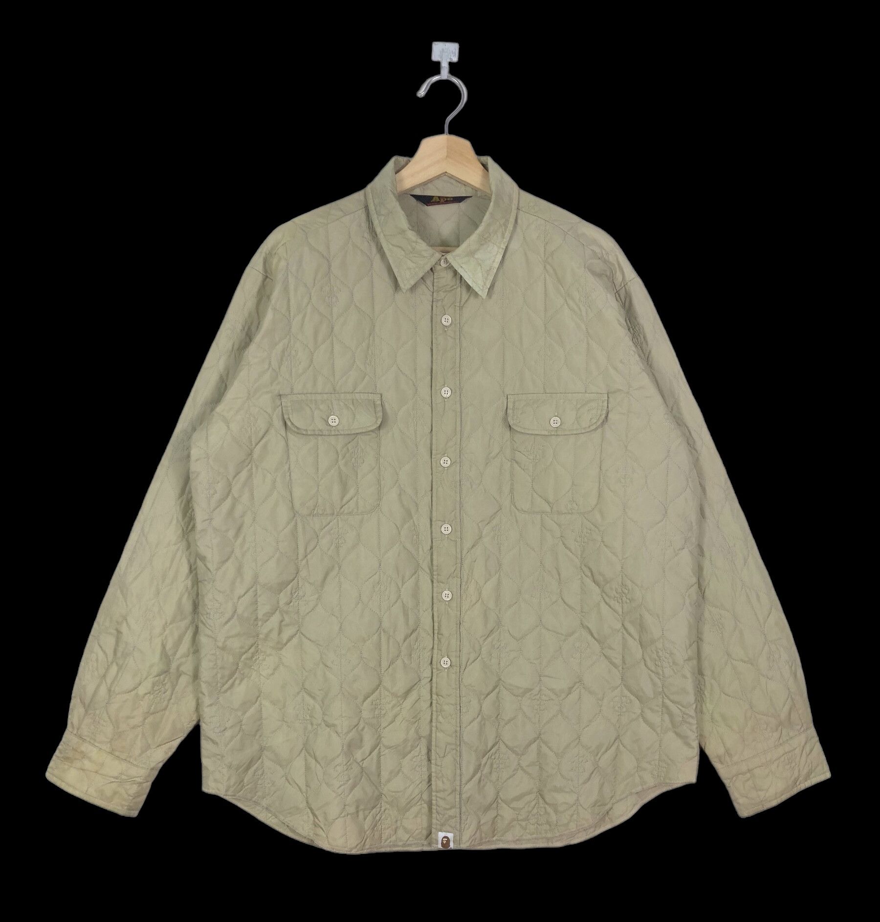 Bape MONOGRAM QUILTED SHIRT JACKET Size US XL / EU 56 / 4 - 1 Thumbnail