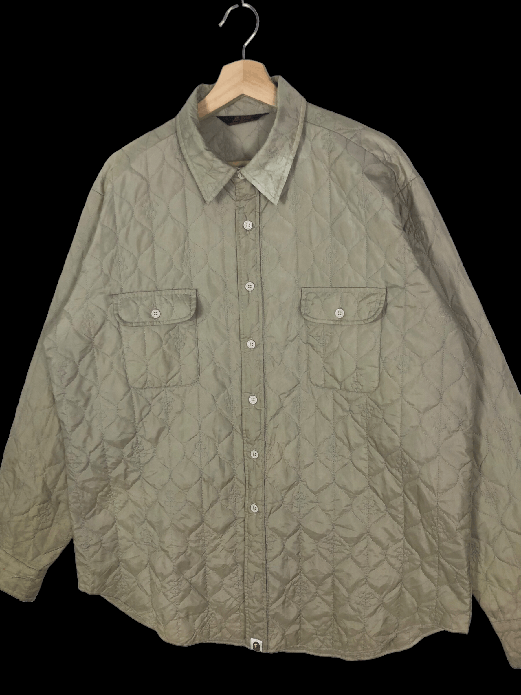 Bape MONOGRAM QUILTED SHIRT JACKET Size US XL / EU 56 / 4 - 3 Thumbnail