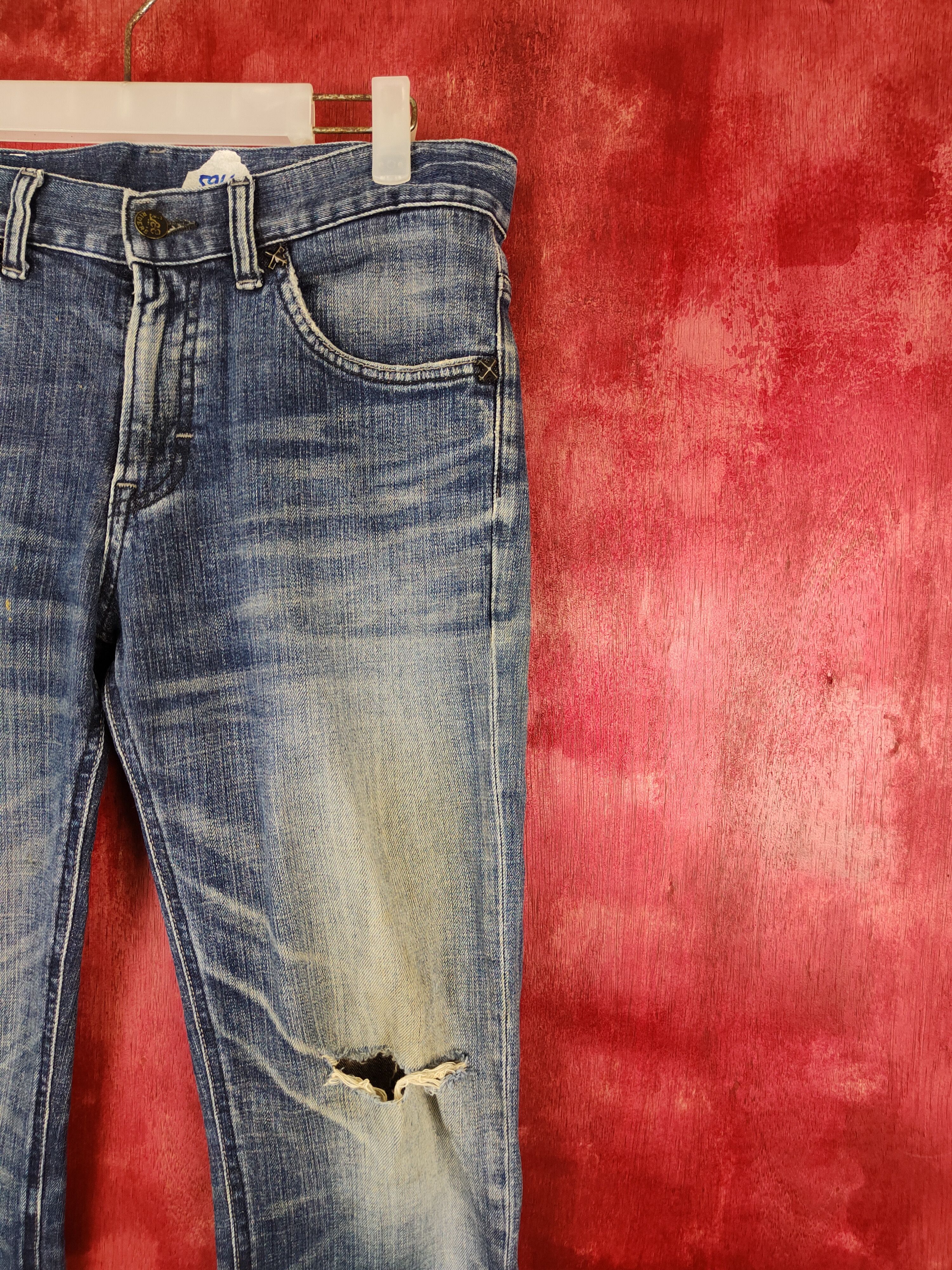 Lee × Vintage Lee Blue faded Denim Distressed vintage jeans Denim #5966 Size US 31 - 5 Thumbnail