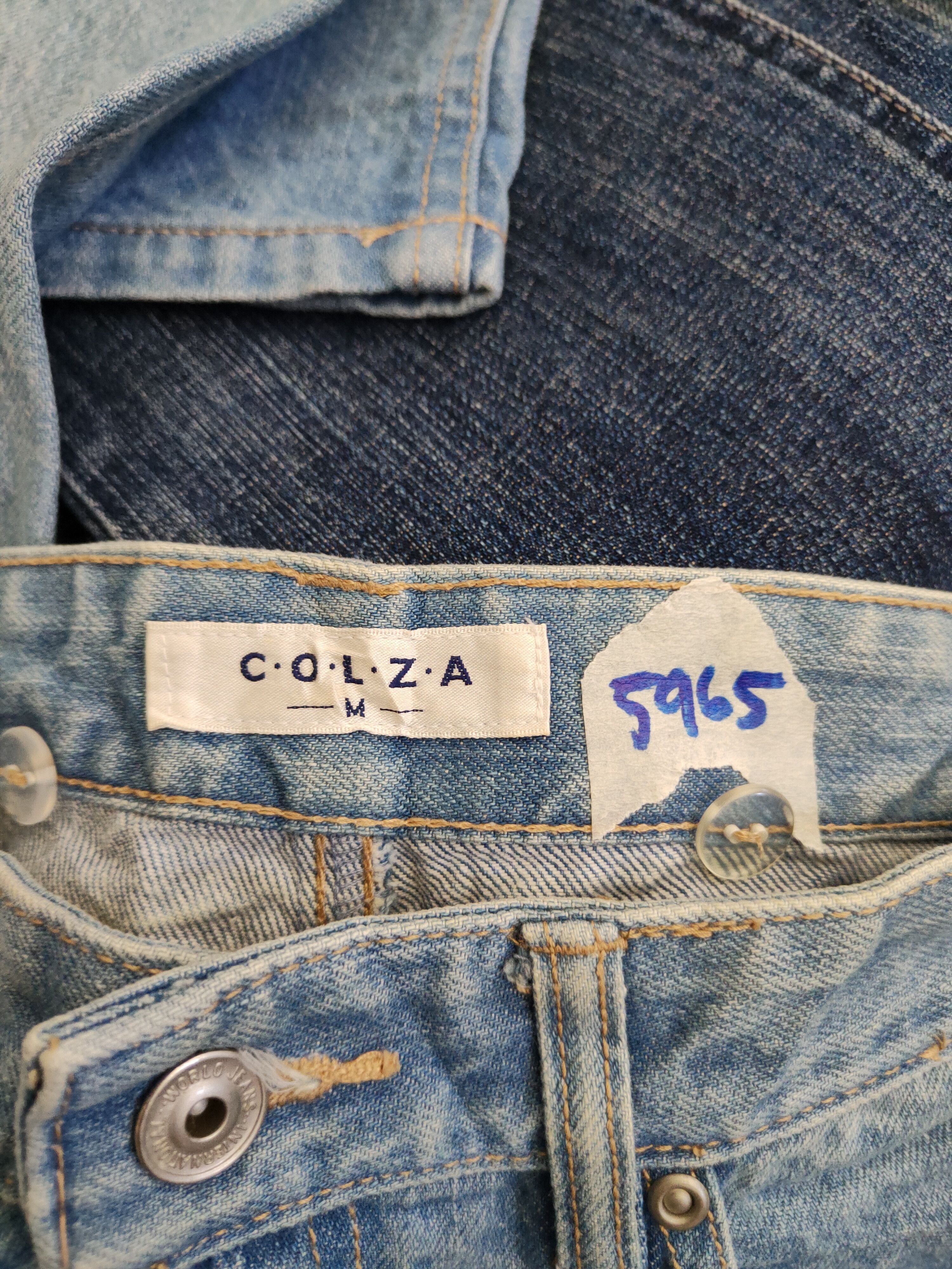 Japanese Brand Colza Blue Denim Distressed Denim #5965 Size 30" / US 8 / IT 44 - 14 Thumbnail