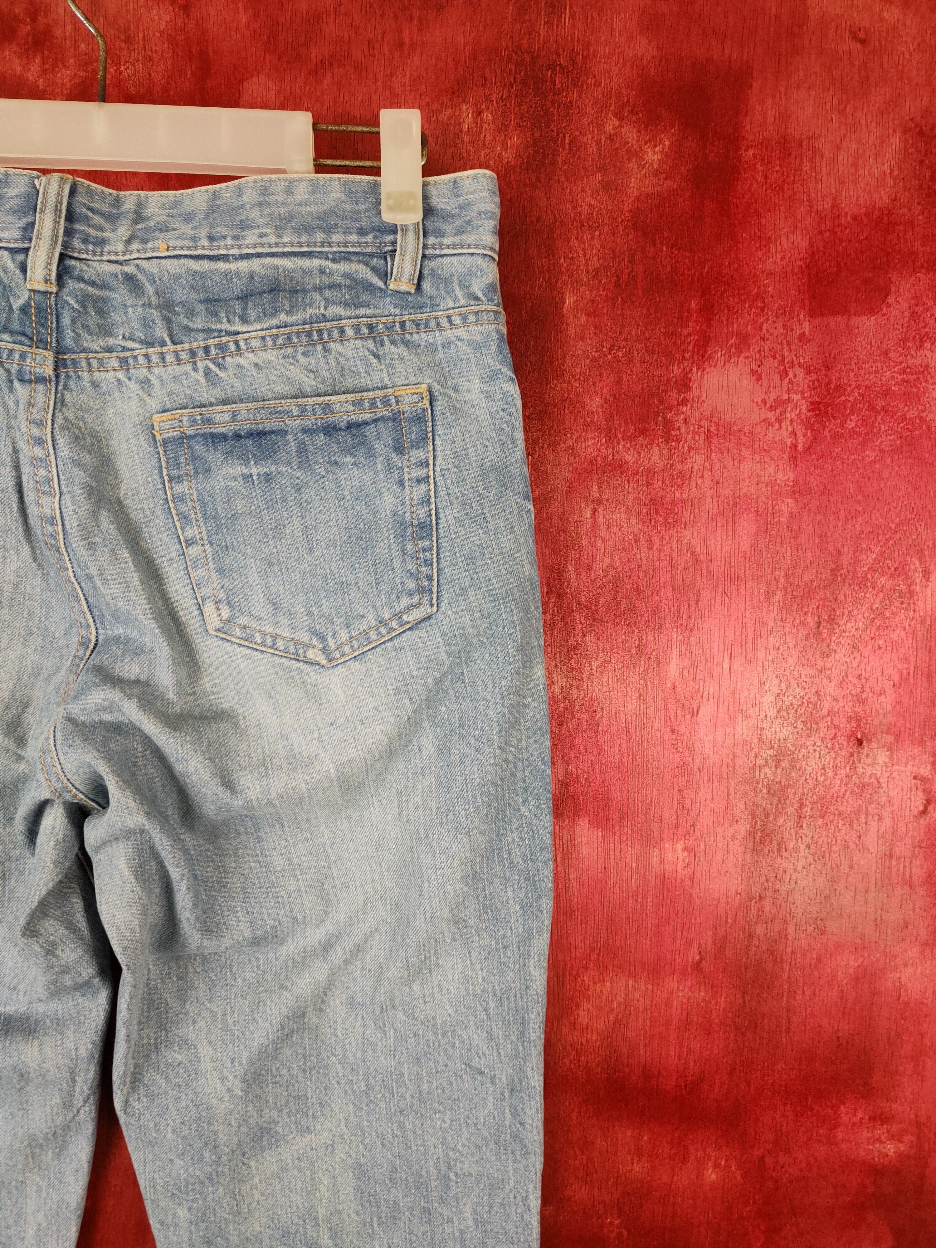 Japanese Brand Colza Blue Denim Distressed Denim #5965 Size 30" / US 8 / IT 44 - 10 Thumbnail