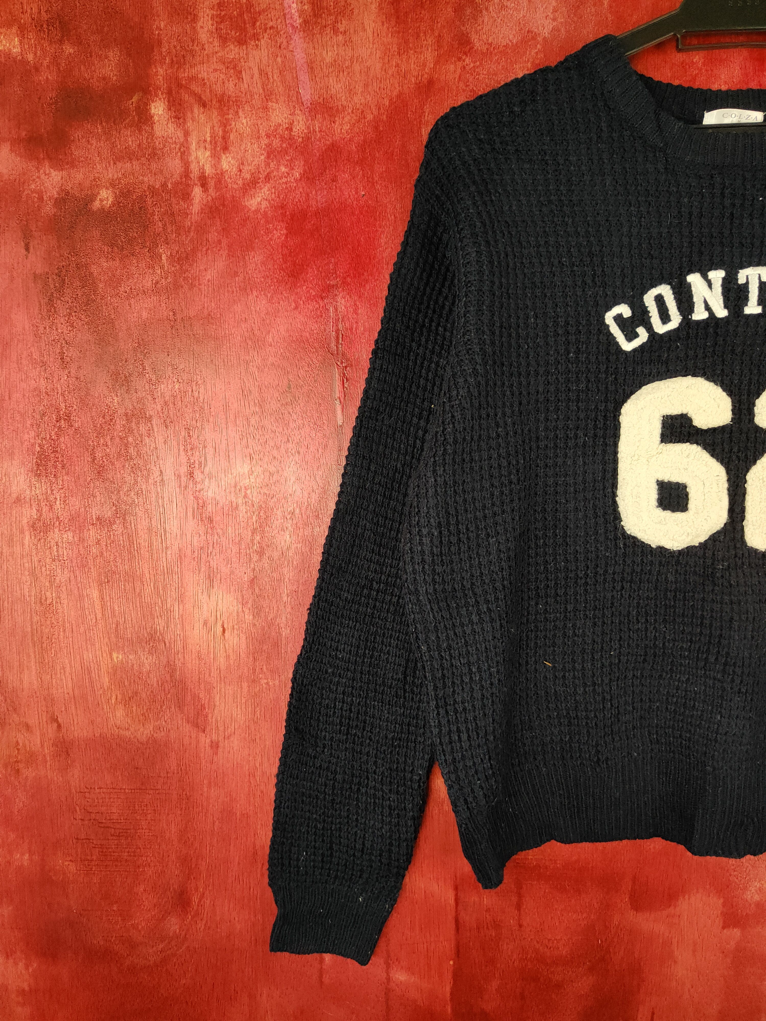 Japanese Brand Colza Dark Blue Knitwear Sweater #5936 Size M / US 6-8 / IT 42-44 - 3 Thumbnail