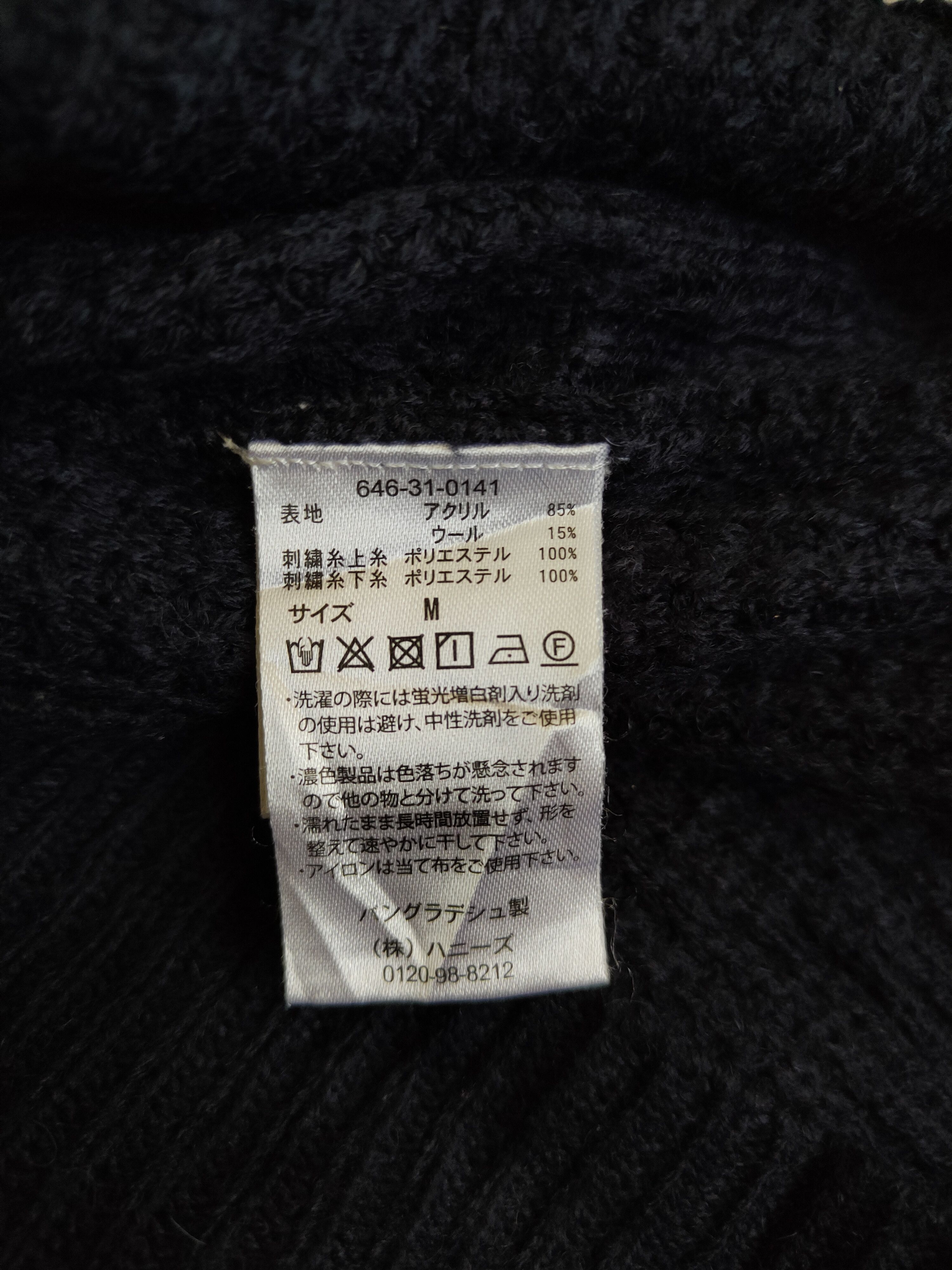 Japanese Brand Colza Dark Blue Knitwear Sweater #5936 Size M / US 6-8 / IT 42-44 - 10 Thumbnail