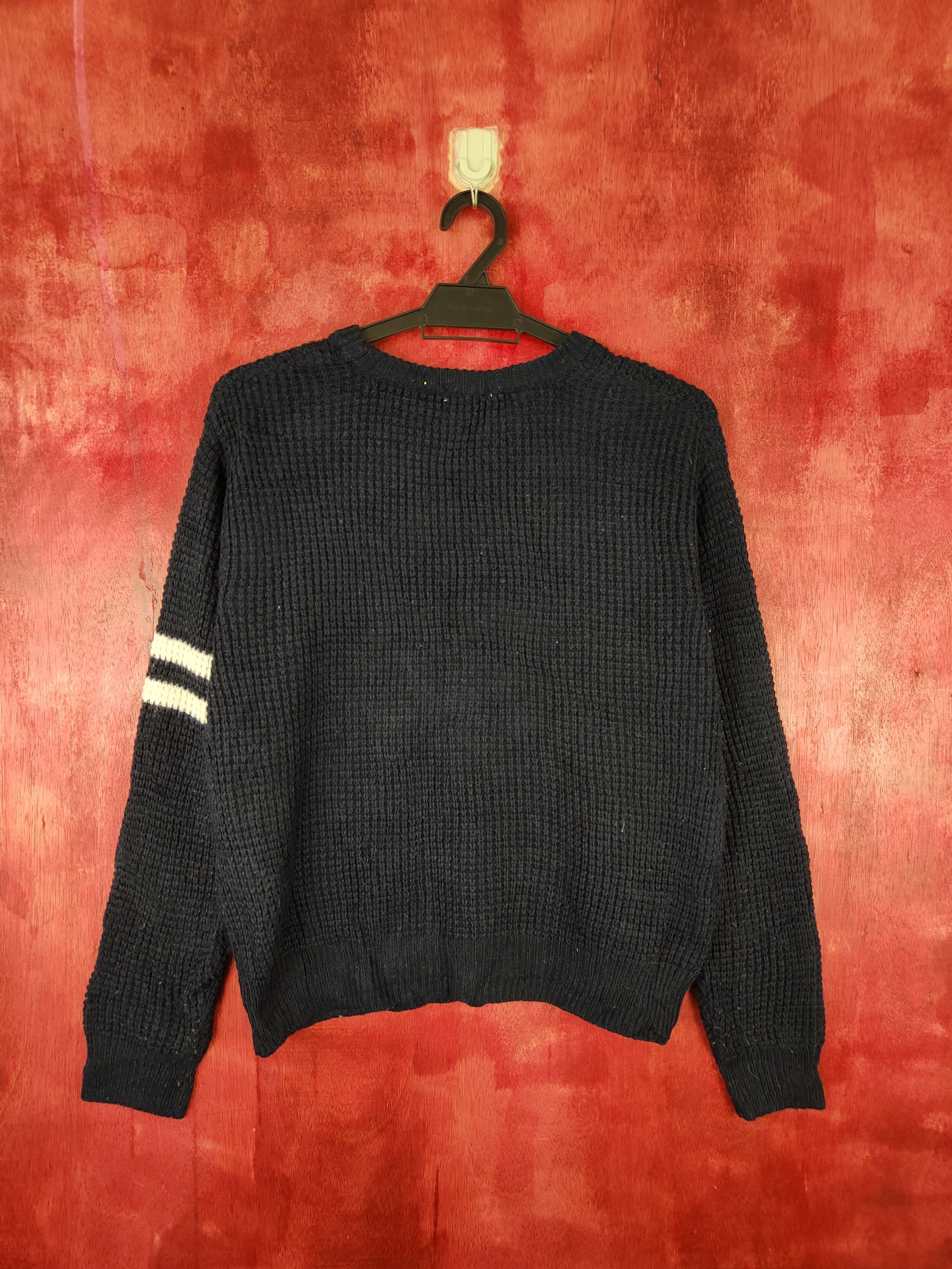 Japanese Brand Colza Dark Blue Knitwear Sweater #5936 Size M / US 6-8 / IT 42-44 - 7 Thumbnail
