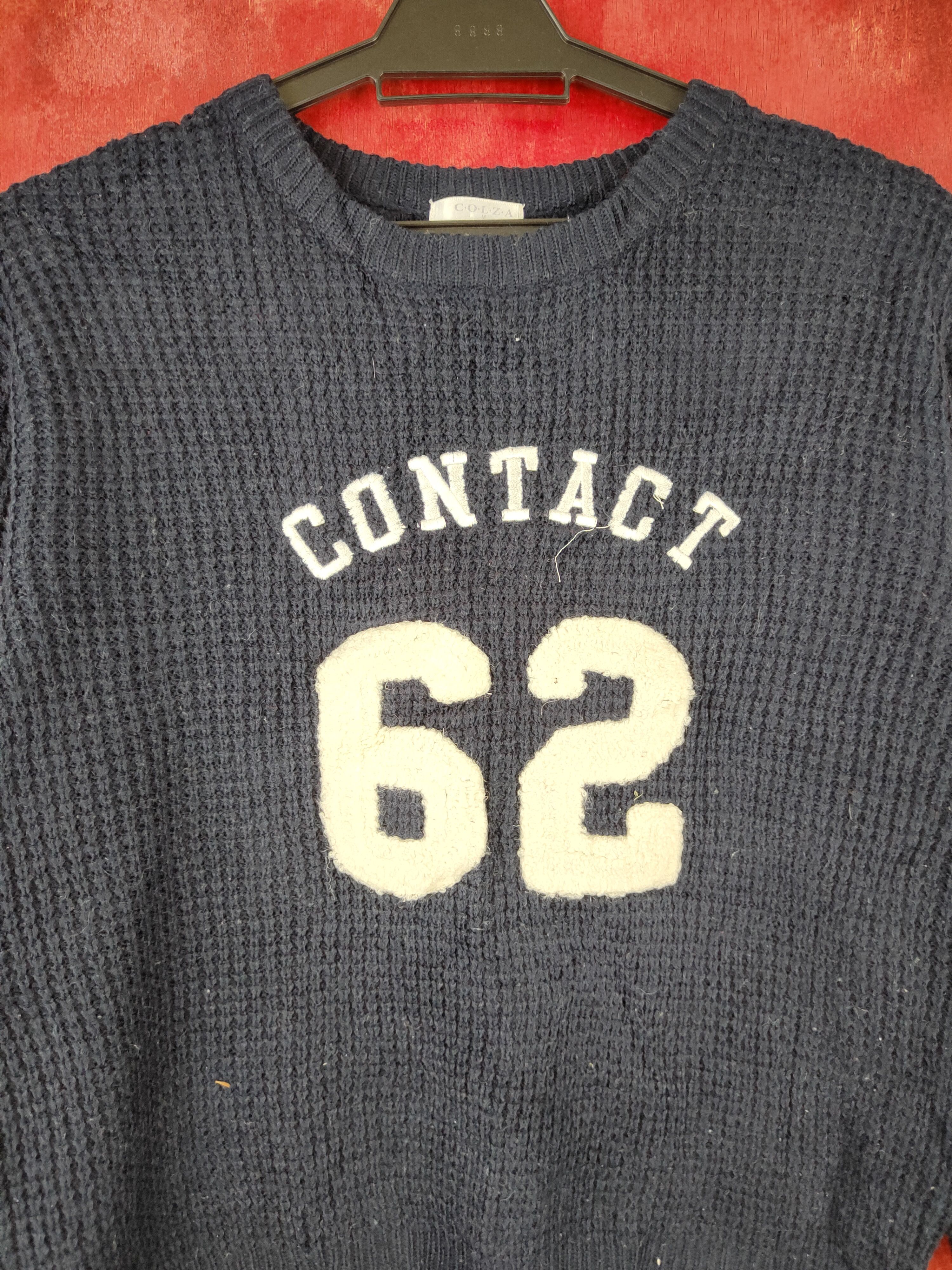 Japanese Brand Colza Dark Blue Knitwear Sweater #5936 Size M / US 6-8 / IT 42-44 - 2 Thumbnail