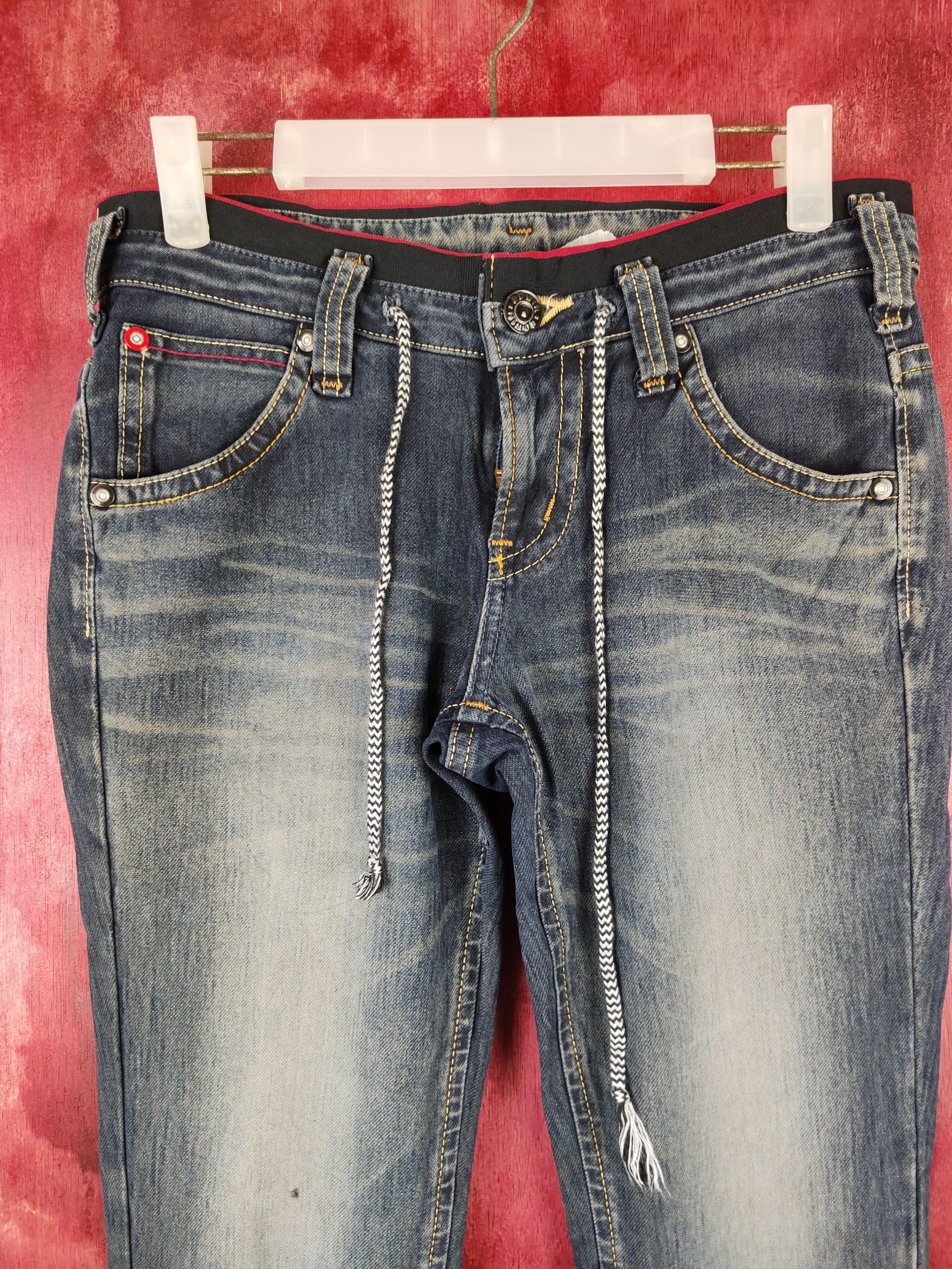 Edwin × Japanese Brand Edwin Dark Blue faded jeans Pants Denim #5950 Size 29" - 2 Thumbnail