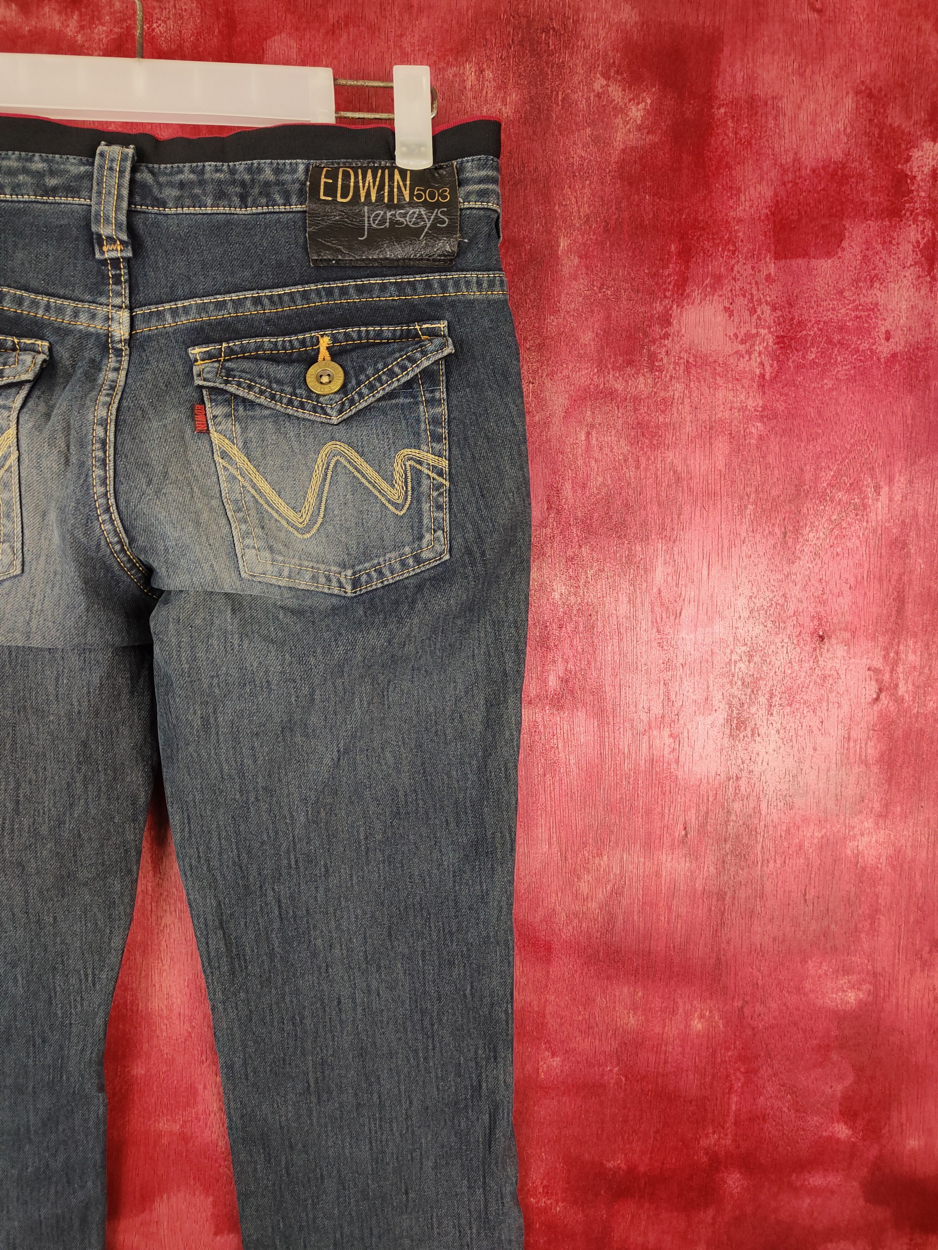 Edwin × Japanese Brand Edwin Dark Blue faded jeans Pants Denim #5950 Size 29" - 11 Thumbnail