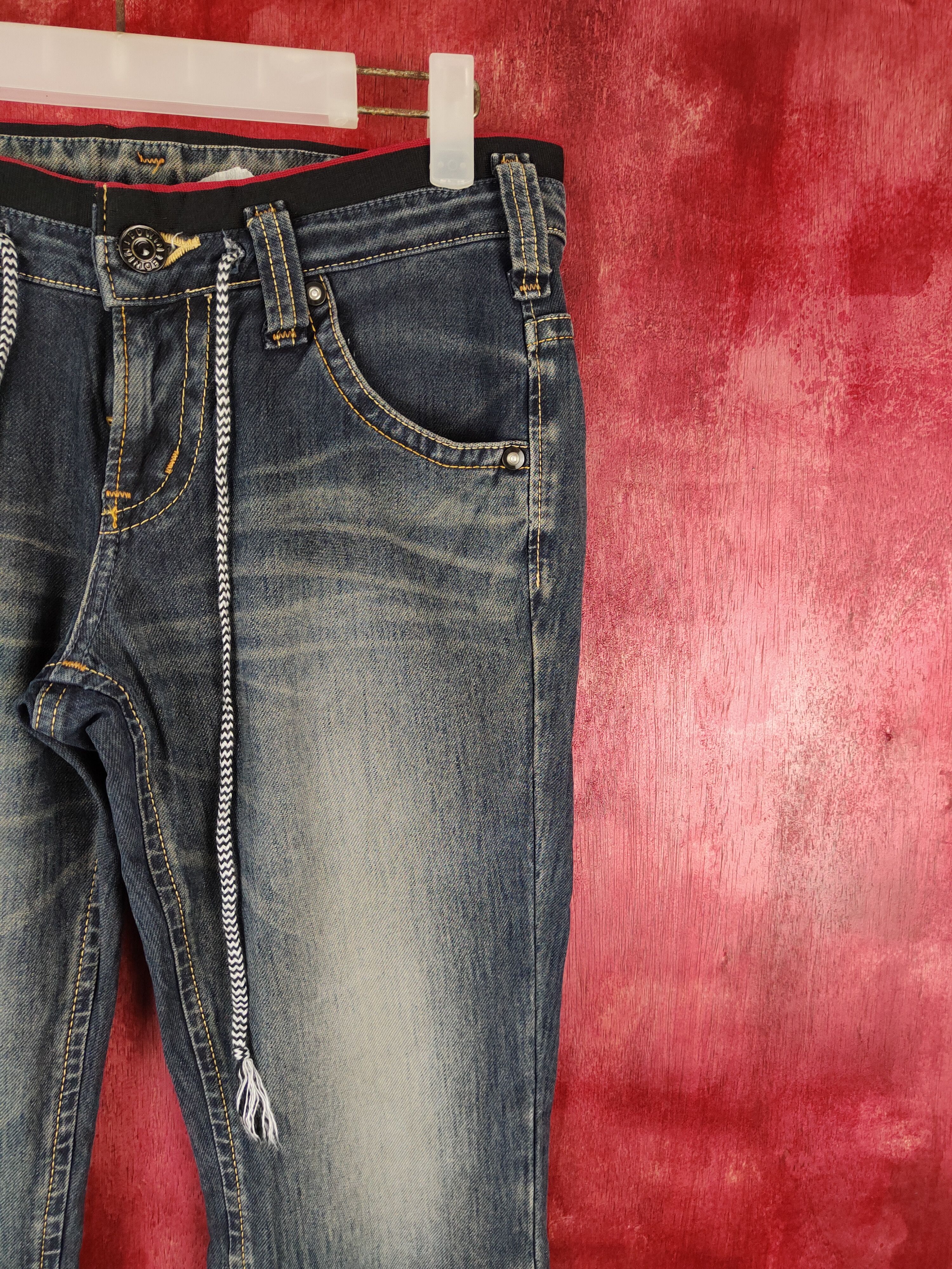 Edwin × Japanese Brand Edwin Dark Blue faded jeans Pants Denim #5950 Size 29" - 5 Thumbnail
