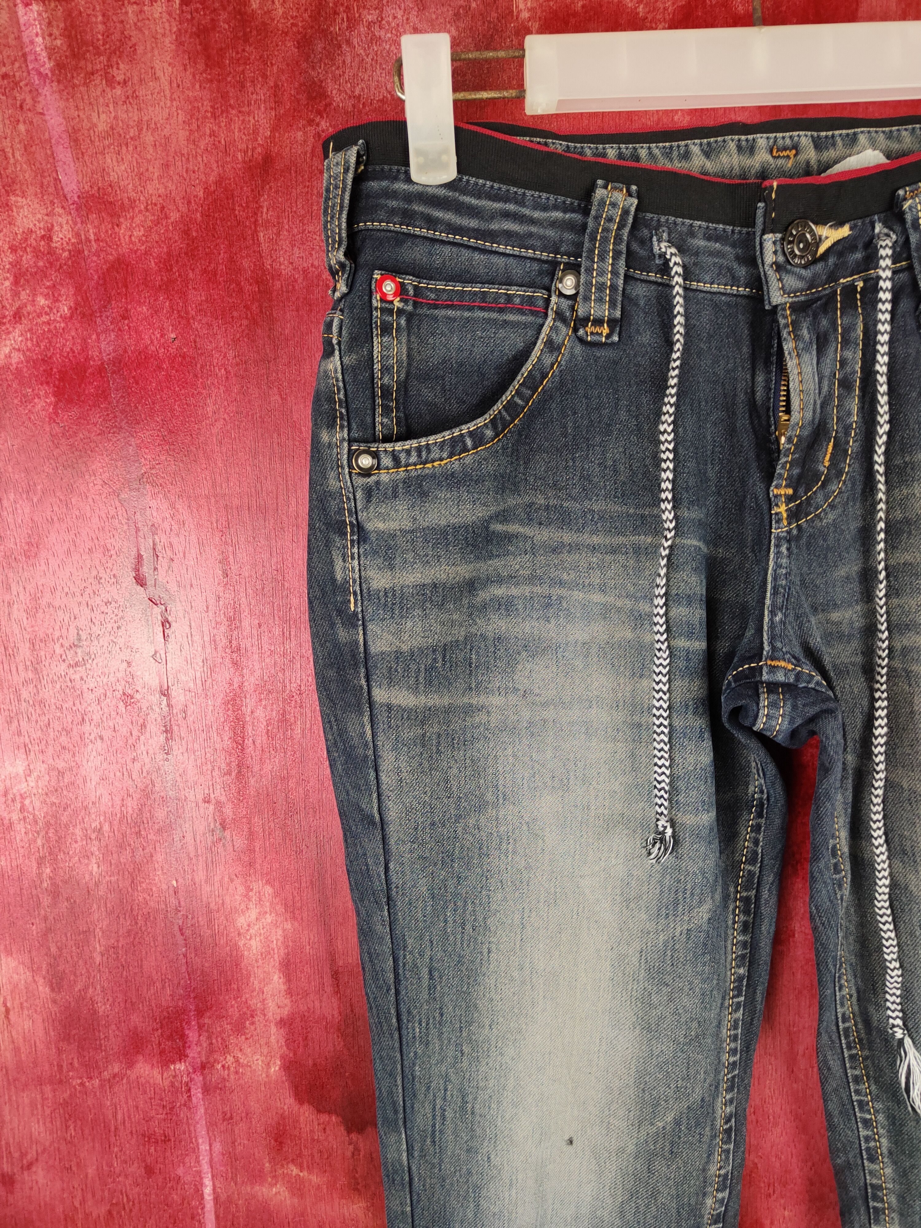 Edwin × Japanese Brand Edwin Dark Blue faded jeans Pants Denim #5950 Size 29" - 3 Thumbnail