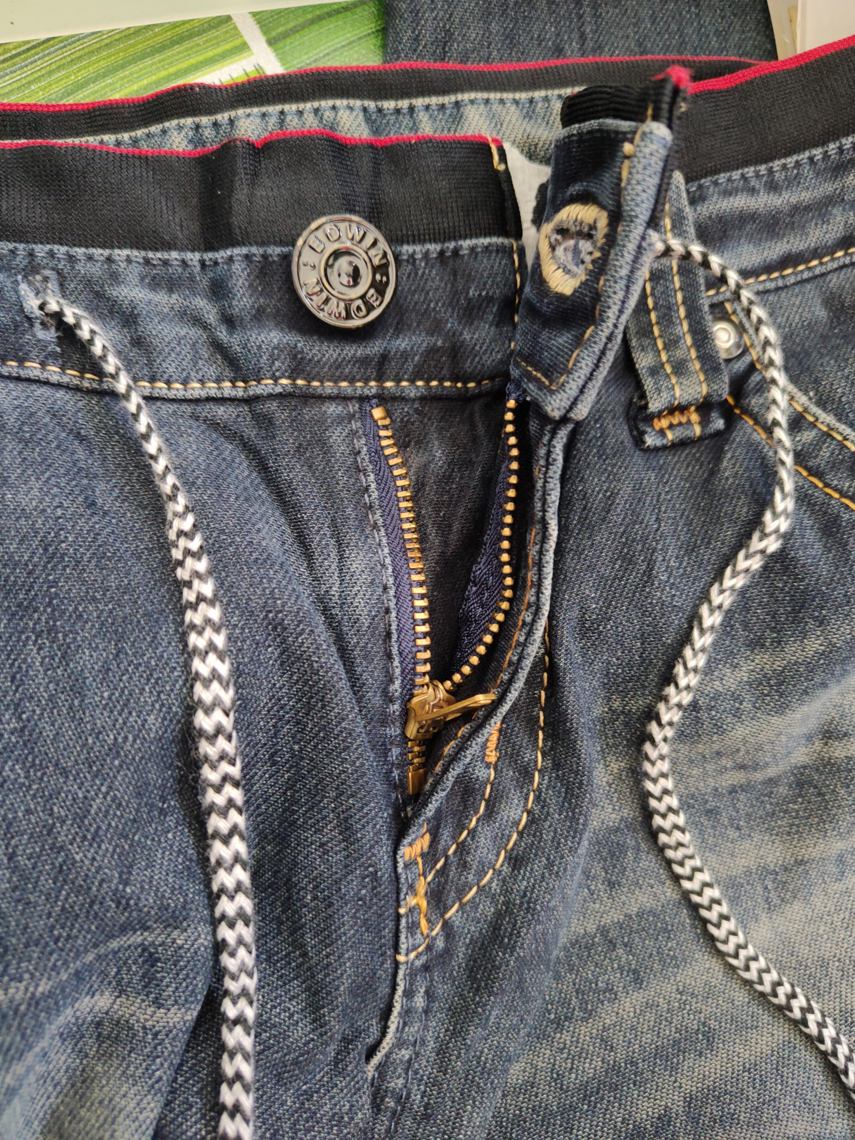 Edwin × Japanese Brand Edwin Dark Blue faded jeans Pants Denim #5950 Size 29" - 13 Thumbnail