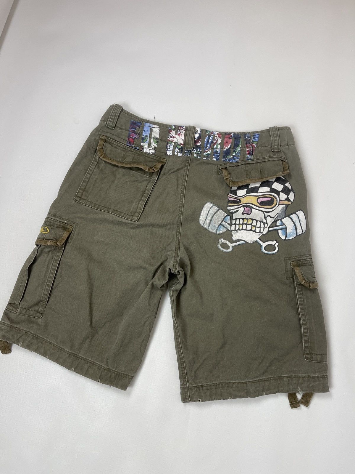Ed Hardy × Vintage Ed Hardy vintage drill big logo grasp print embroidered Size US 36 / EU 52 - 11 Thumbnail