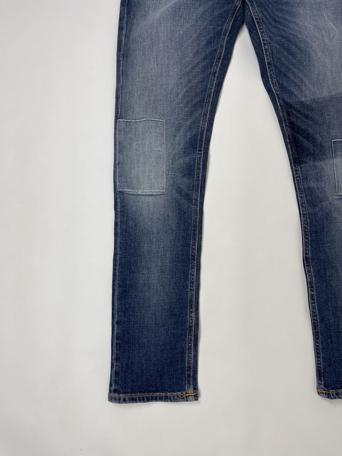 Japanese Brand Nudie Jeans Long John Clean patches denim jeans Size 28" / US 6 / IT 42 - 5 Thumbnail