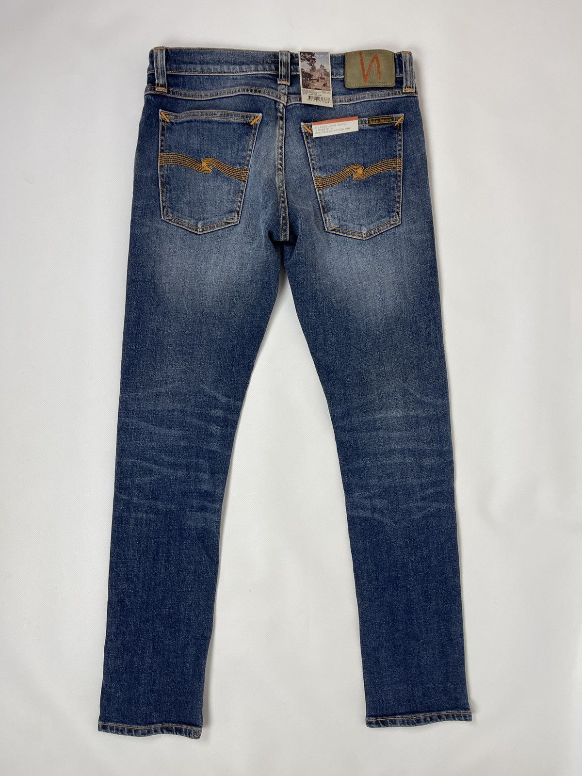Japanese Brand Nudie Jeans Long John Clean patches denim jeans Size 28" / US 6 / IT 42 - 13 Thumbnail