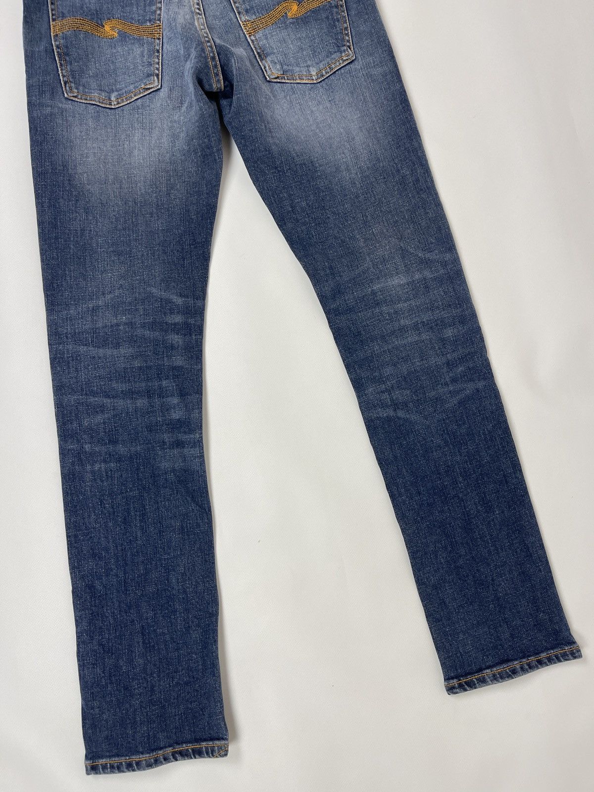 Japanese Brand Nudie Jeans Long John Clean patches denim jeans Size 28" / US 6 / IT 42 - 14 Thumbnail