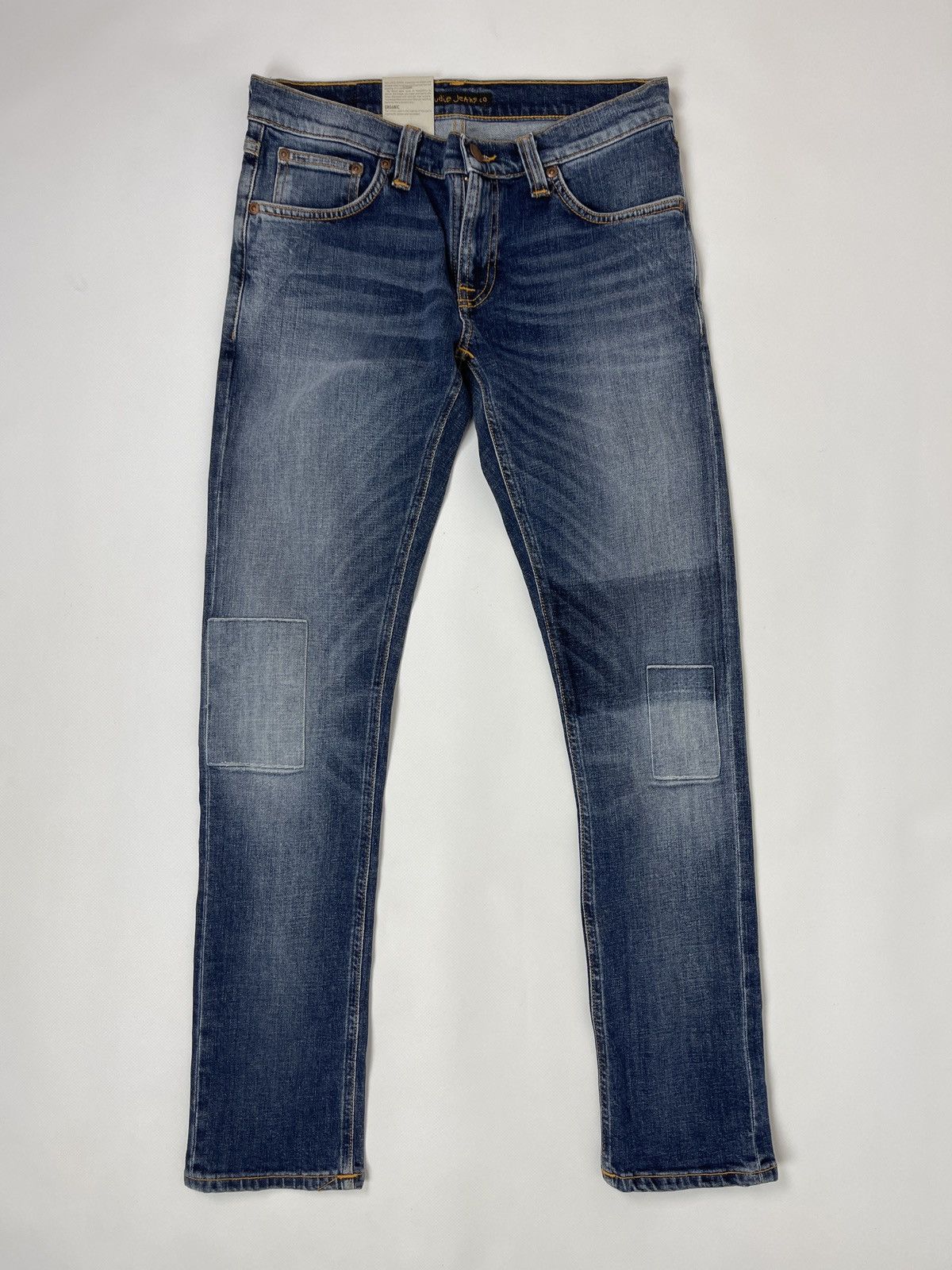 Japanese Brand Nudie Jeans Long John Clean patches denim jeans Size 28" / US 6 / IT 42 - 3 Thumbnail