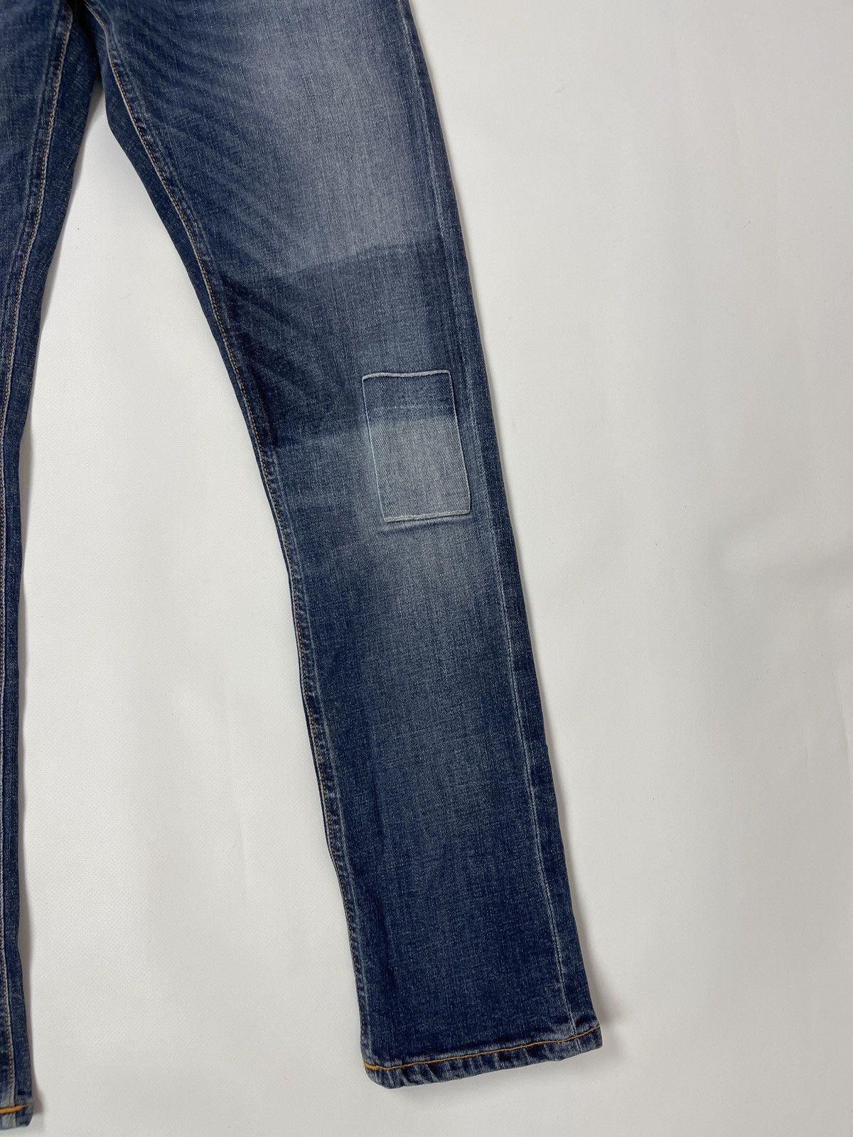 Japanese Brand Nudie Jeans Long John Clean patches denim jeans Size 28" / US 6 / IT 42 - 6 Thumbnail