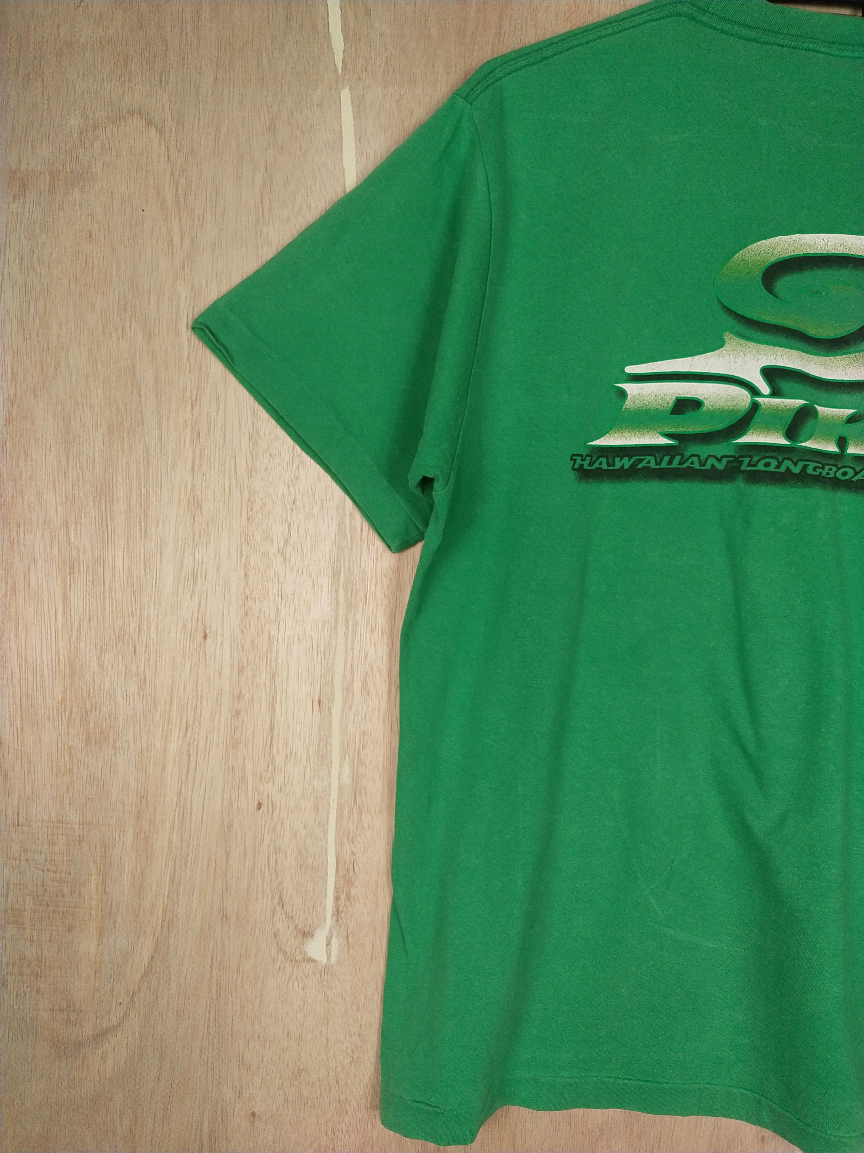 Japanese Brand DL Piko surf green Tshirt #2755 Size US L / EU 52-54 / 3 - 3 Thumbnail