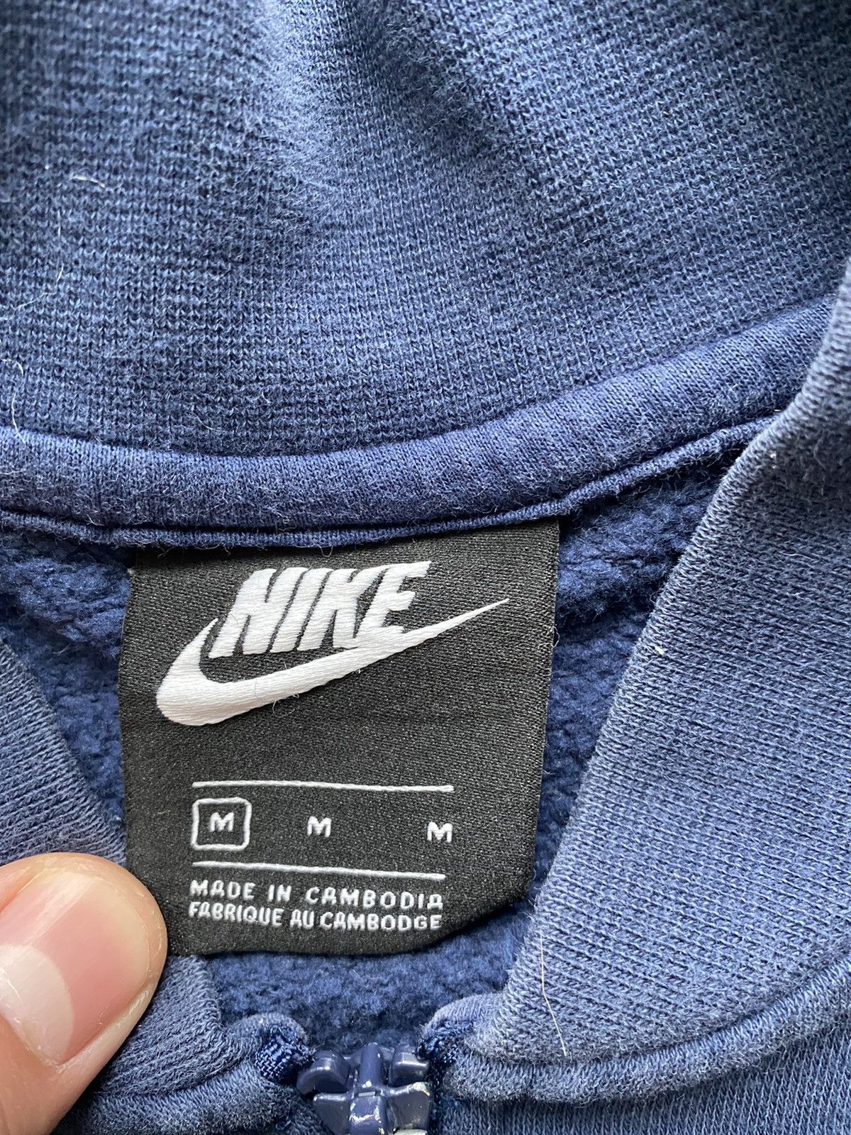 Nike Vintage Nike Fleece Light Varsity Jacket Zip Blue Grey Size US M / EU 48-50 / 2 - 5 Thumbnail