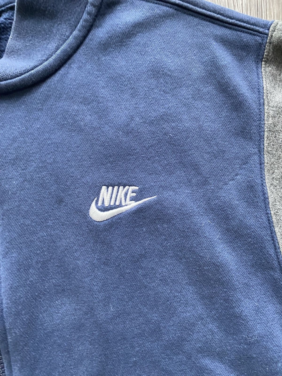 Nike Vintage Nike Fleece Light Varsity Jacket Zip Blue Grey Size US M / EU 48-50 / 2 - 3 Thumbnail