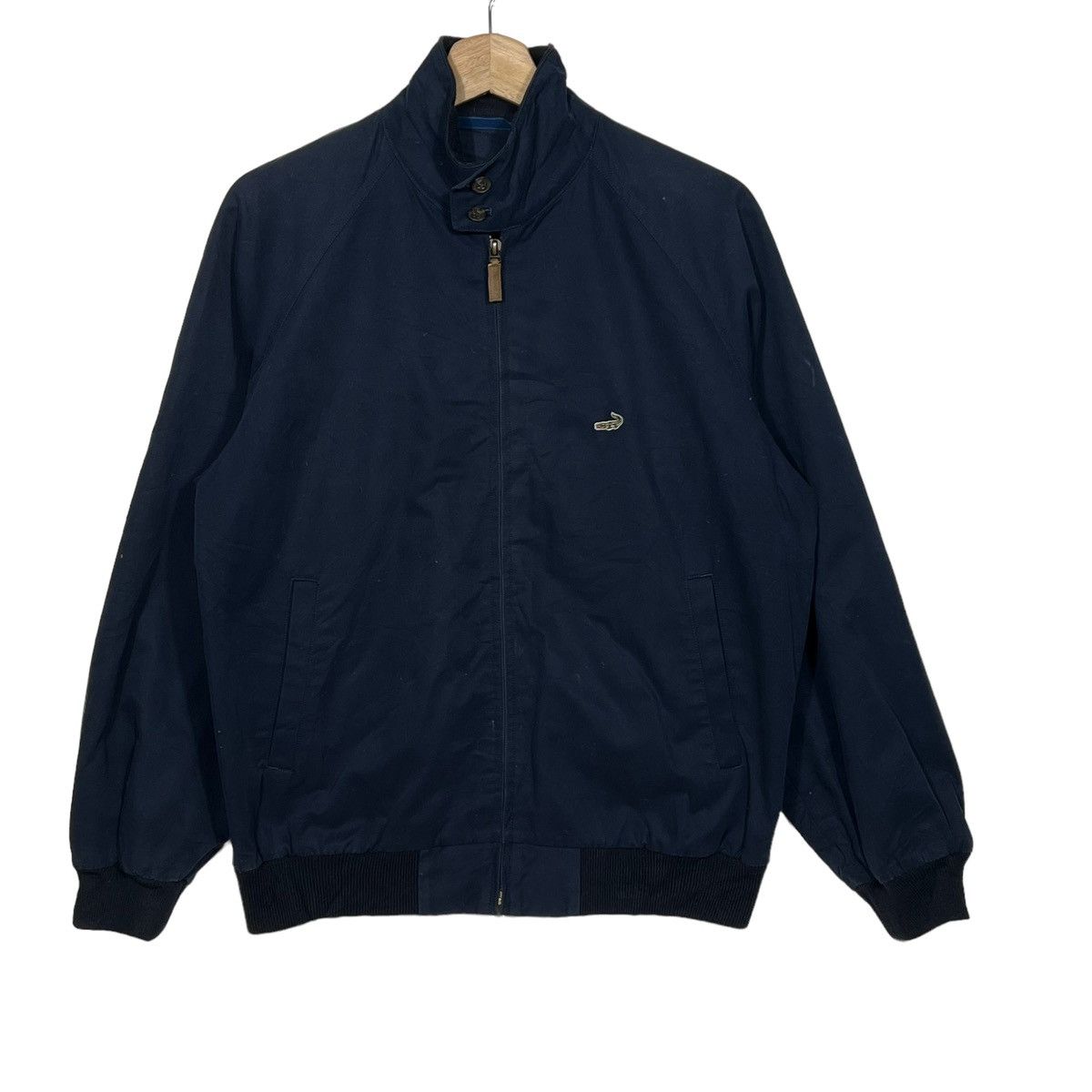 Lacoste crocodile bomber jacket full zipper small logo embroidered ...