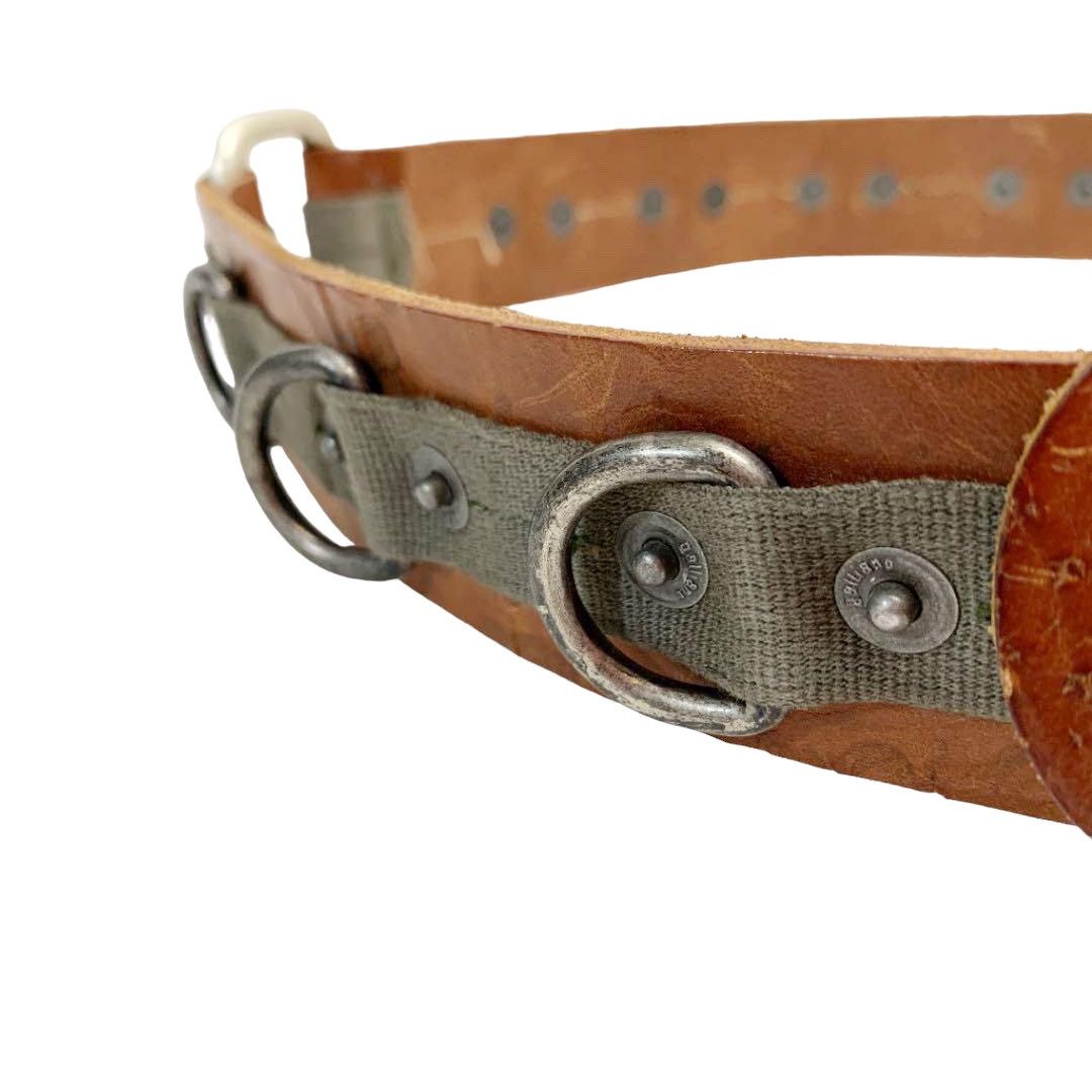 John Galliano John Galliano Cracked Buckle Leather Belt