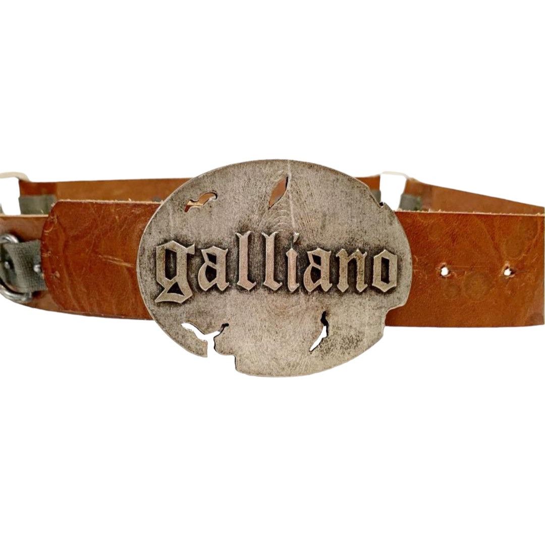 特別価格/John galliano/ベルト John Galliano John Galliano Cracked Buckle Leather Belt