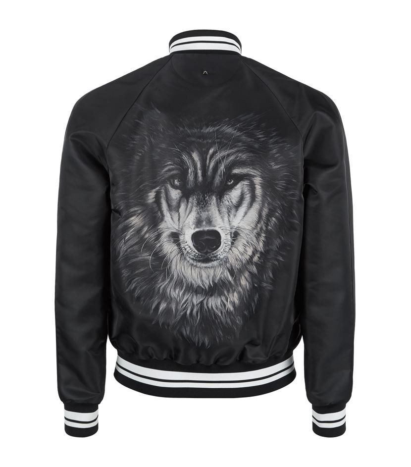 Jacket with Wolf Print Grailed