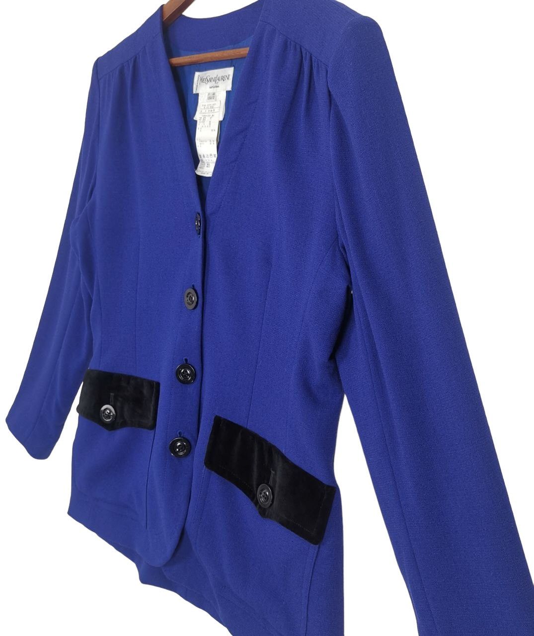 Designer × Vintage × Yves Saint Laurent Vintage Yves Saint Laurent Blazer Jacket Size L / US 10 / IT 46 - 2 Thumbnail