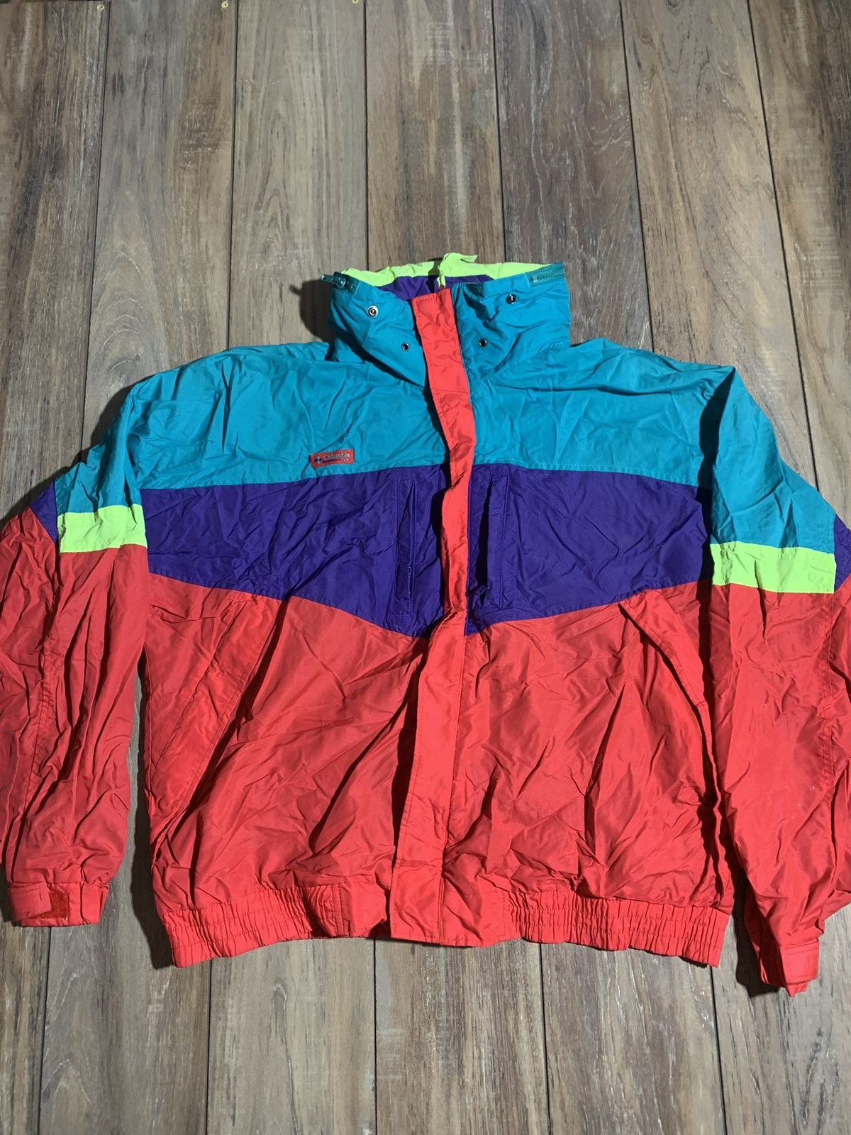 Vintage 90s Columbia windbreaker rain jacket