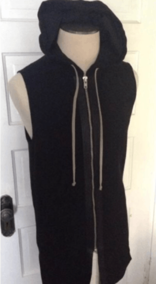 Rick Owens Drkshdw Rick Owens MOODY Leather F/W14 Sleeveless Hoodie Hooded Vest Size US M / EU 48-50 / 2 - 3 Thumbnail