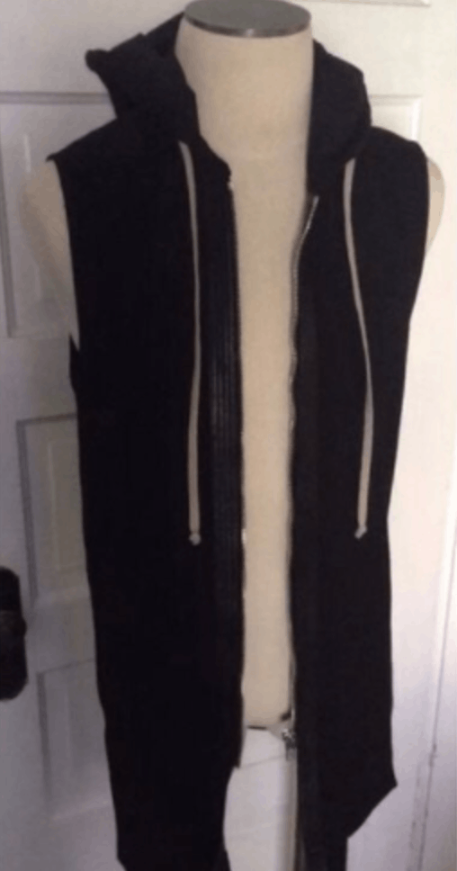 Rick Owens Drkshdw Rick Owens MOODY Leather F/W14 Sleeveless Hoodie Hooded Vest Size US M / EU 48-50 / 2 - 2 Thumbnail