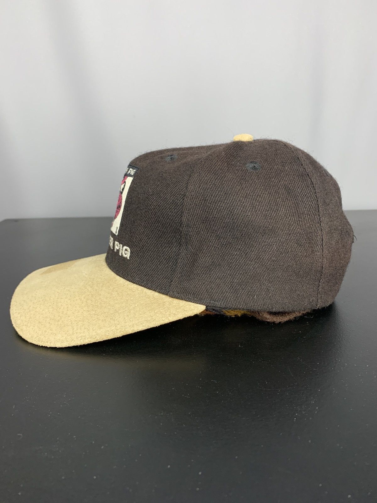 Vintage Vintage Checker Pig Suede Visor Adjustable Cap Size ONE SIZE - 2 Thumbnail