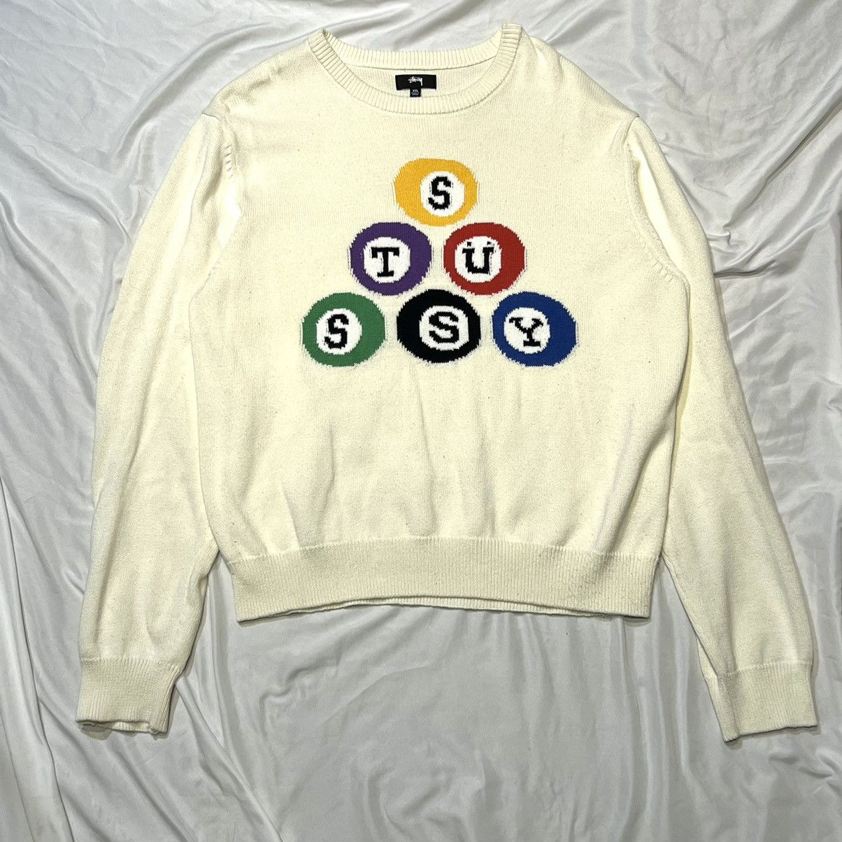 Vintage Stussy Billiard Crew Neck | Grailed